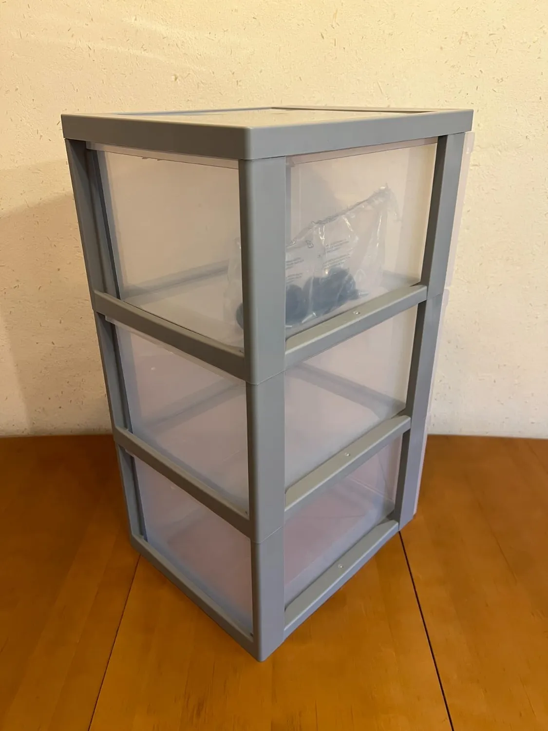 Iris Ohyama A4 Drawer DC-303 Rollcontainer Grau 3x15L