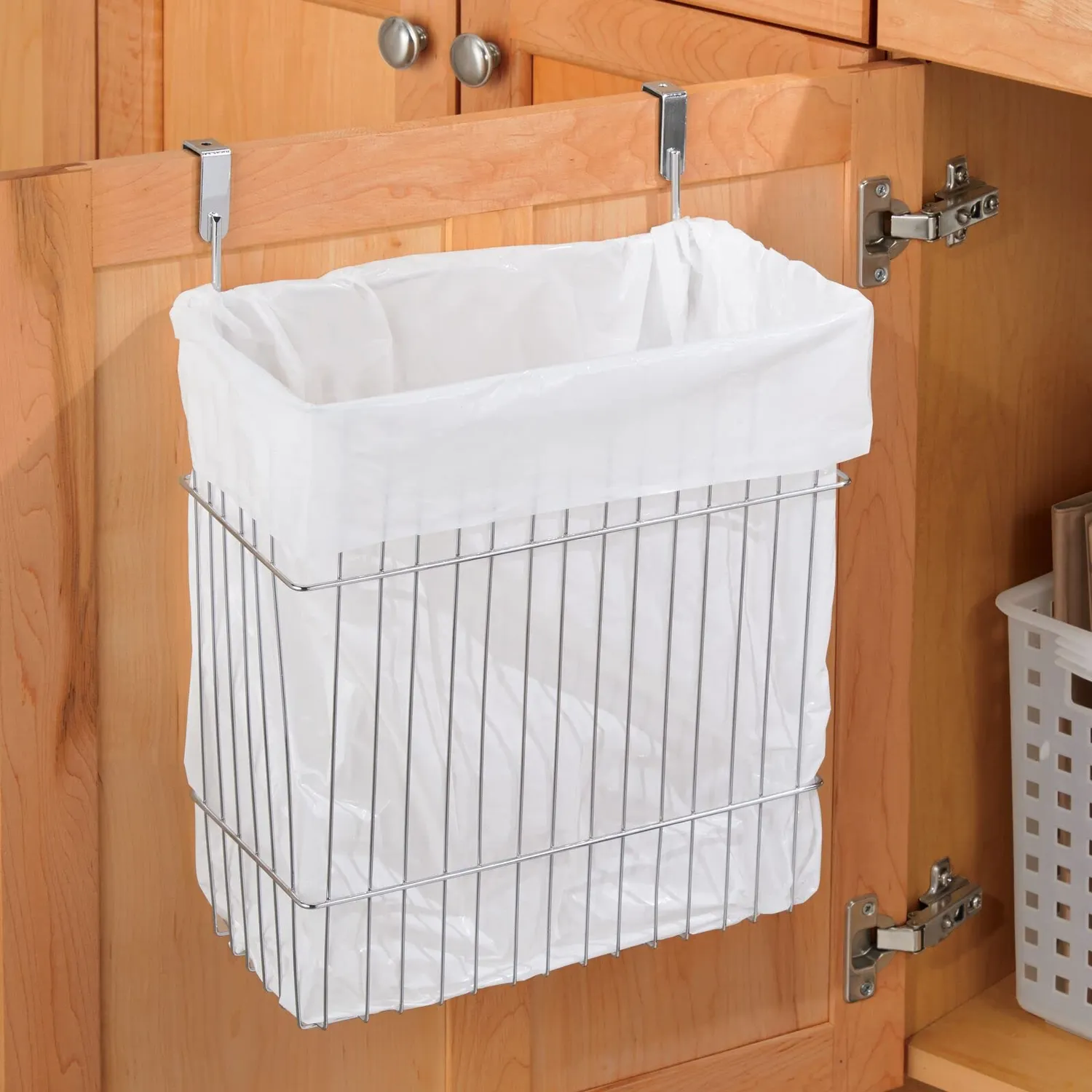 mDesign 01061MDKEU Hängekorb 2er-Set silber für Schranktür