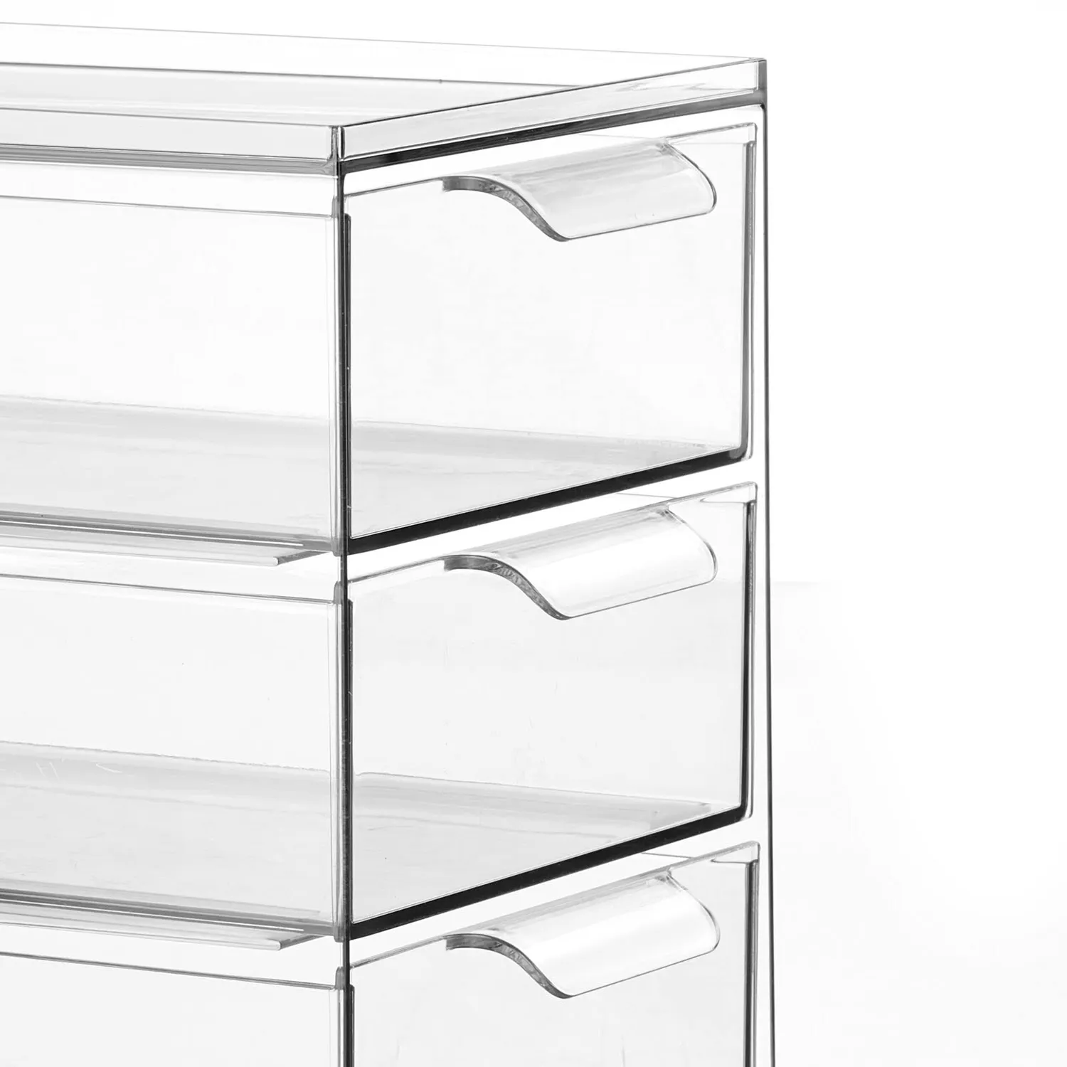 mDesign Schubladenbox Kunststoff Transparent 2er Set