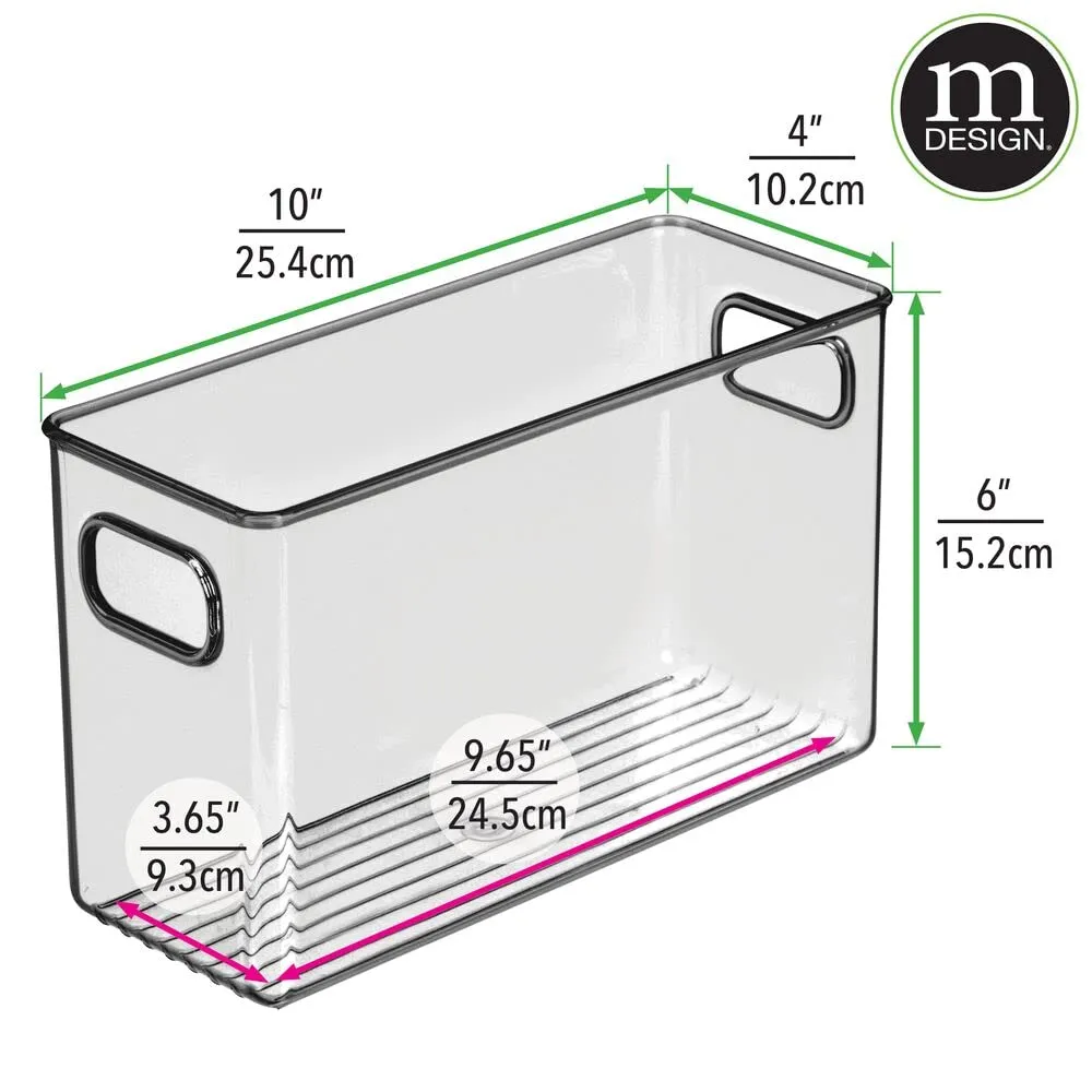 mDesign Kühlschrankkorb Aufbewahrungsbox 2er Set grau