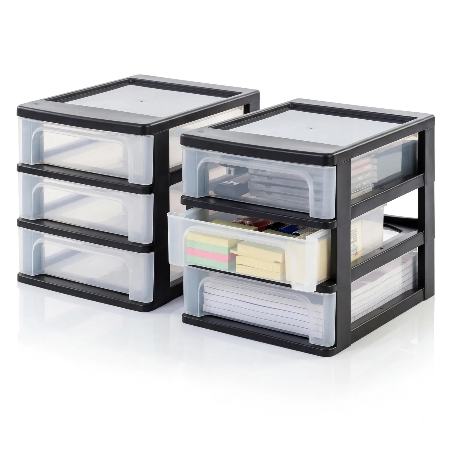 Iris Ohyama Organizer Chest OCH-2021 Schubladenbox Schwarz Mix A4
