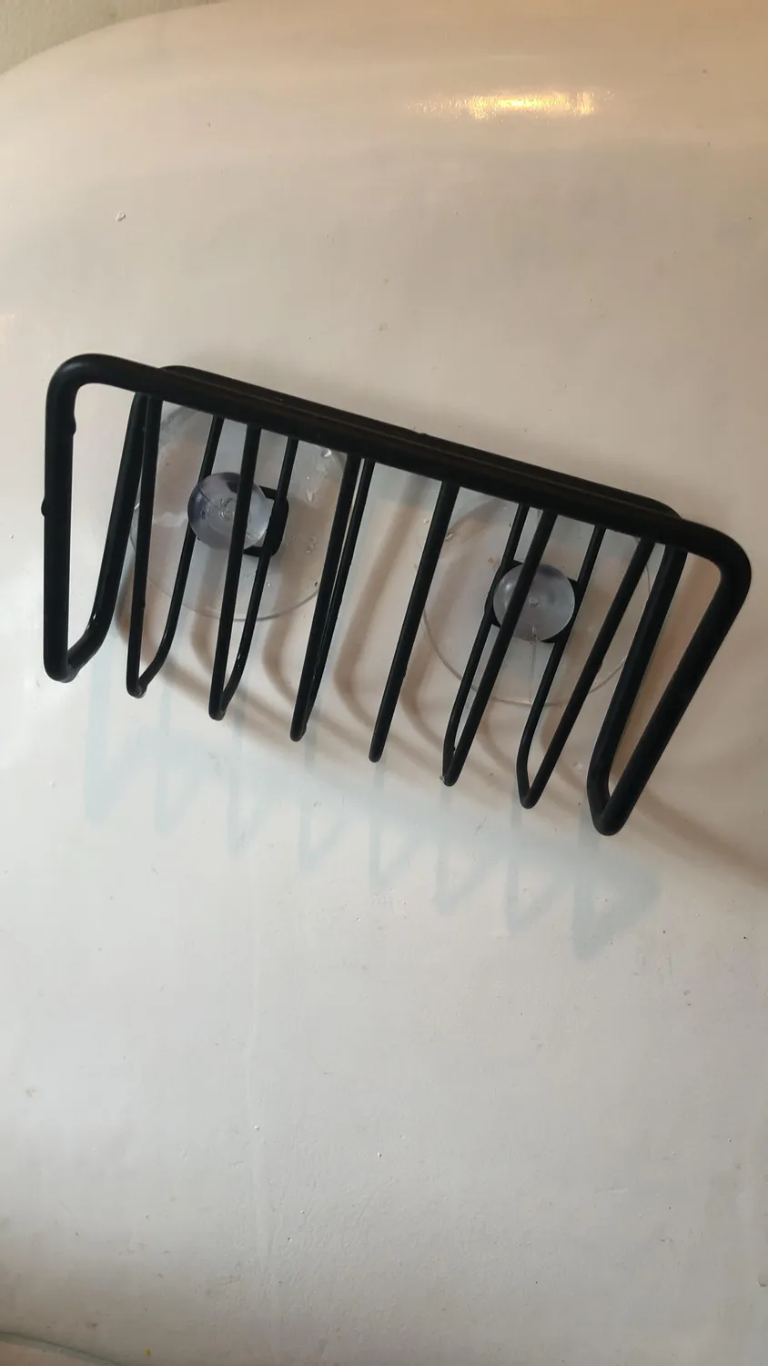 mDesign Schwammhalter Spüle 2er-Set mattschwarz mit Saugnapf