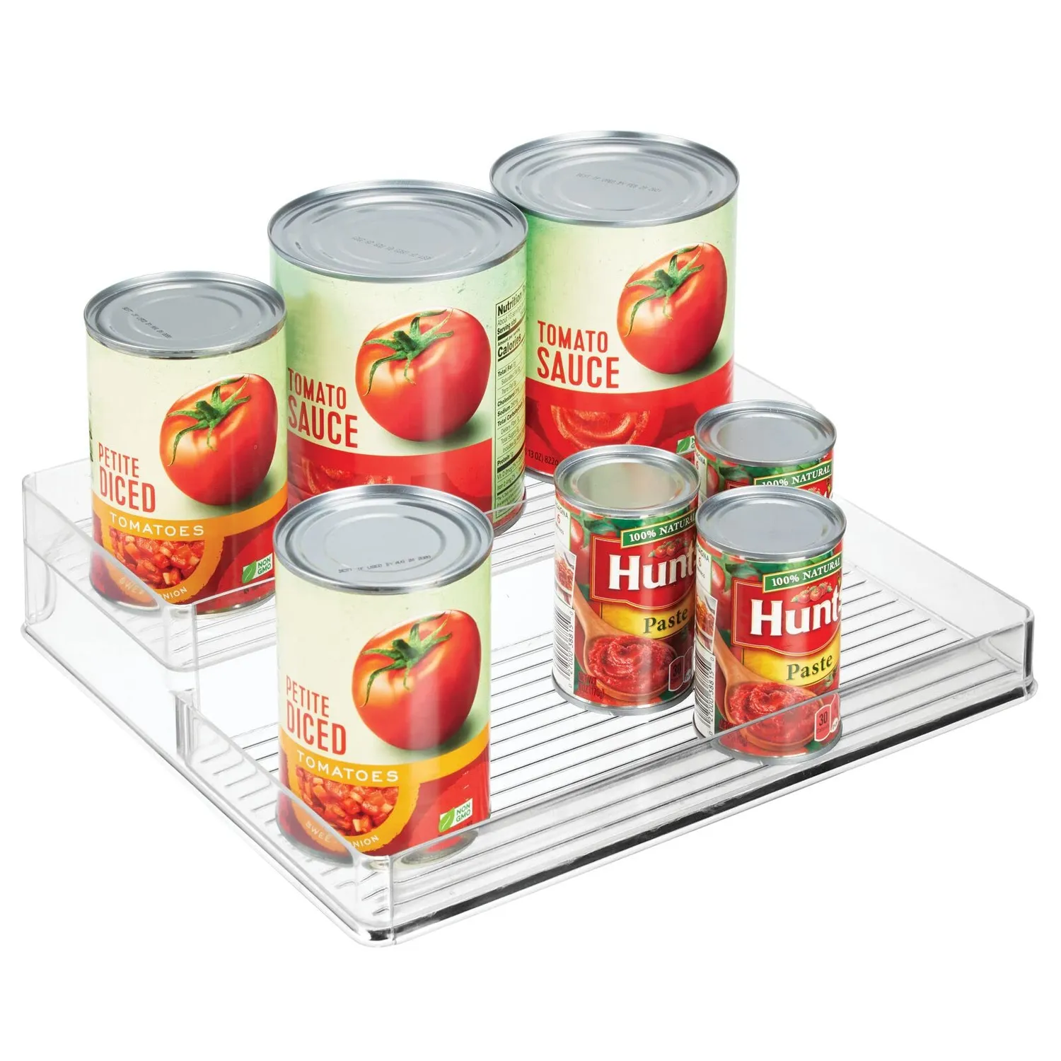 mDesign Gewürzregal 2er-Set transparent 2-stufig Küche