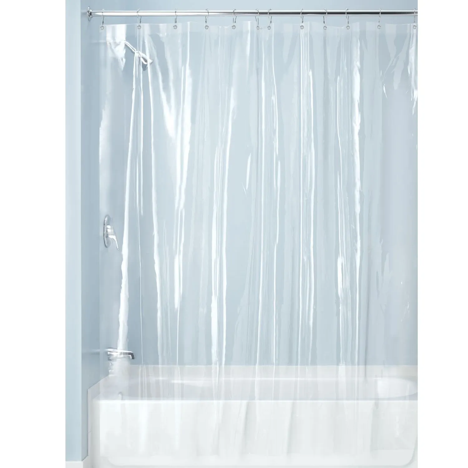 mDesign Duschvorhang Liner transparent PEVA 183x244cm
