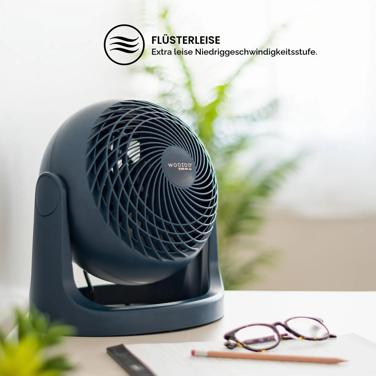 Iris Ohyama Woozoo PCF-HE18 Tischventilator Blau 23m²