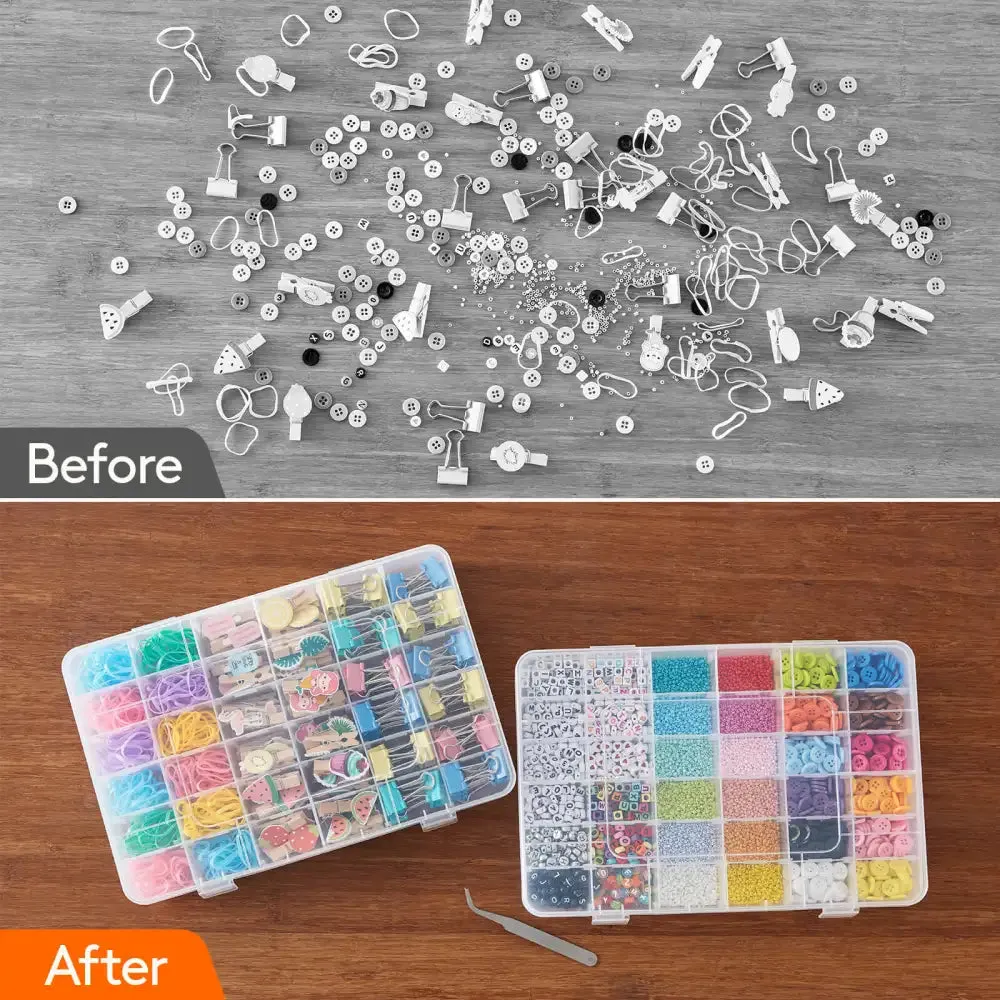 Lifewit Schmuckkasten Aufbewahrungsbox 2er transparent