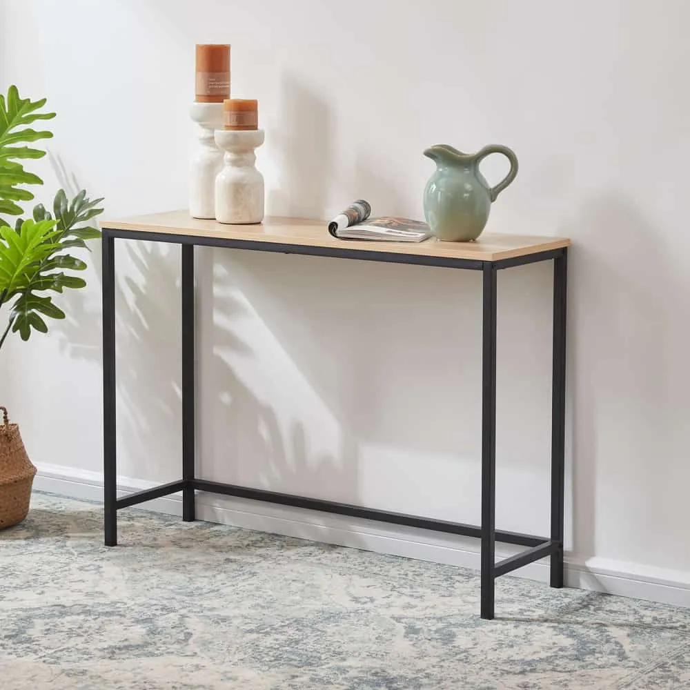 Lifewit Konsolentisch Beistelltisch Walnuss 120x30x72cm