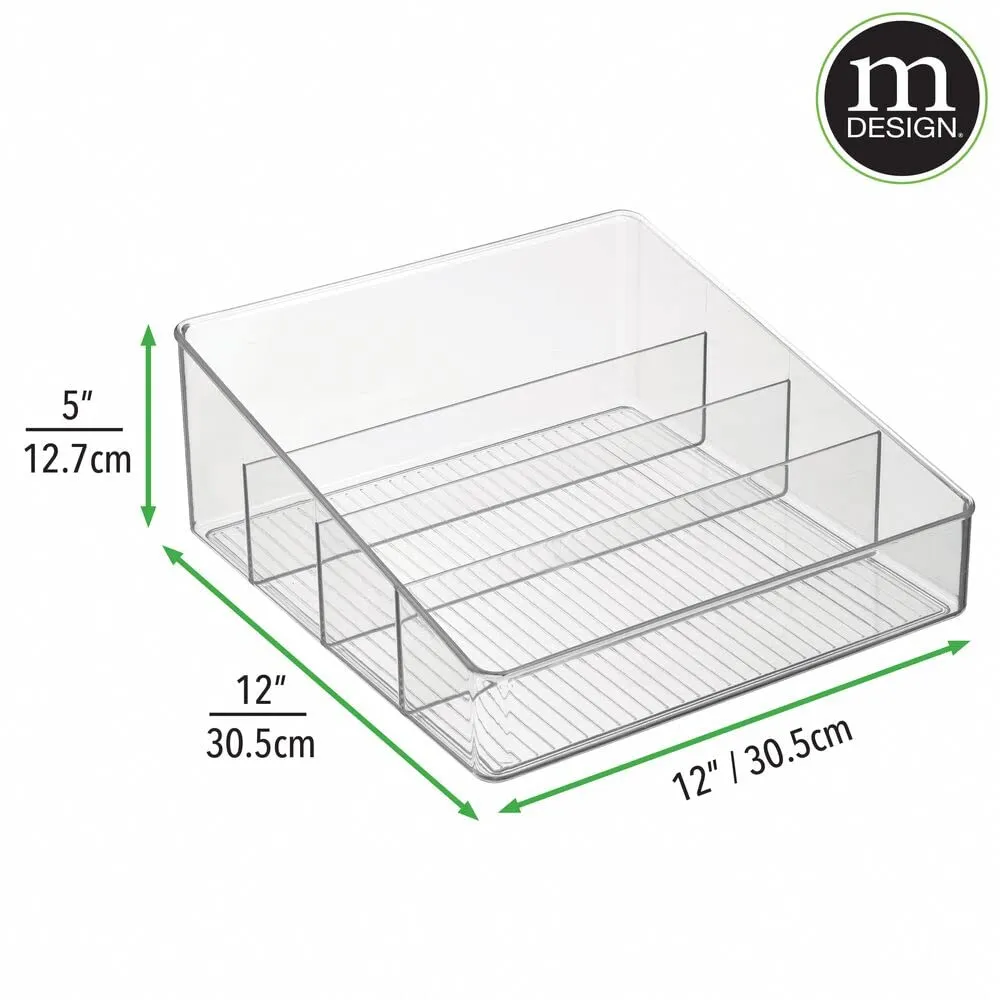 mDesign Küchen Organizer Kunststoff 4er-Set durchsichtig