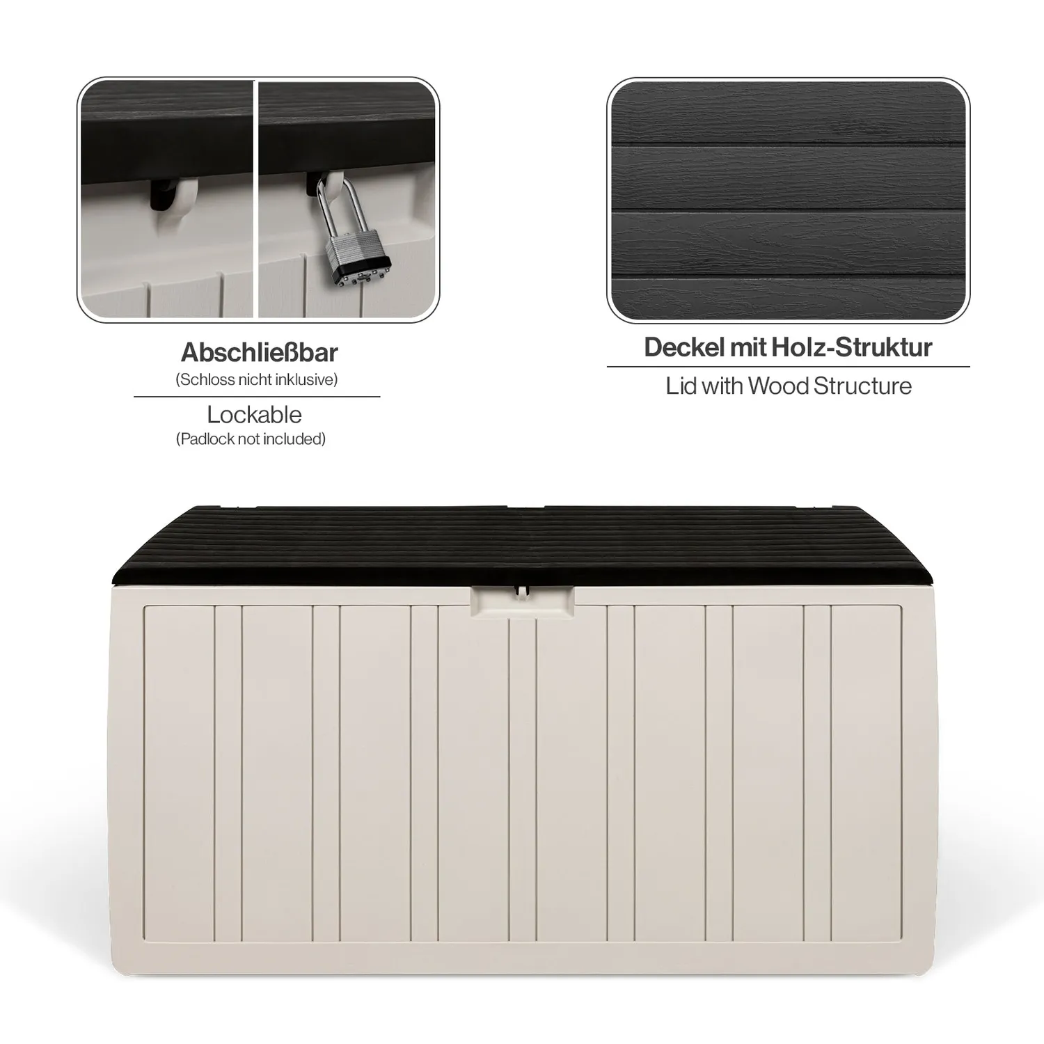 Kreher Leonardo Kissenbox 270 Liter Creme Weiß
