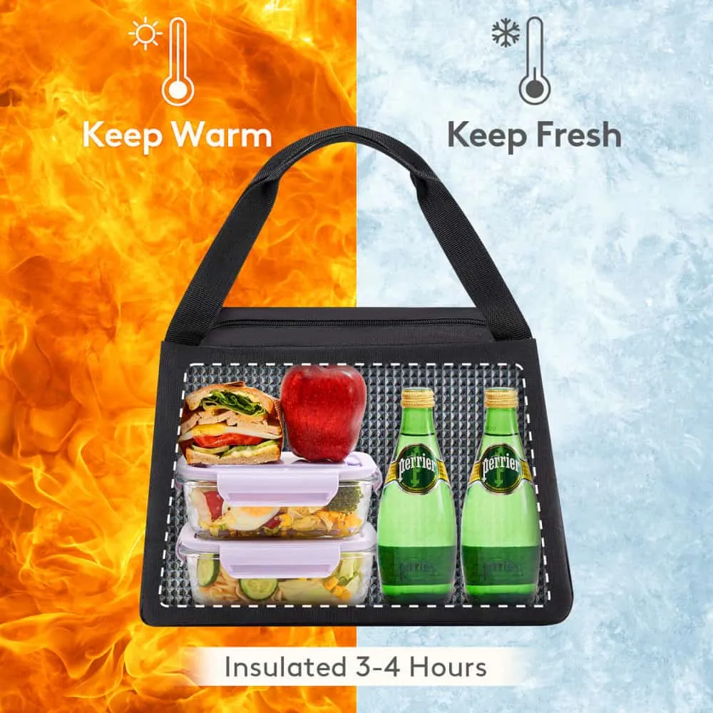 Lifewit Lunchbag Kühltasche isoliert schwarz für Arbeit