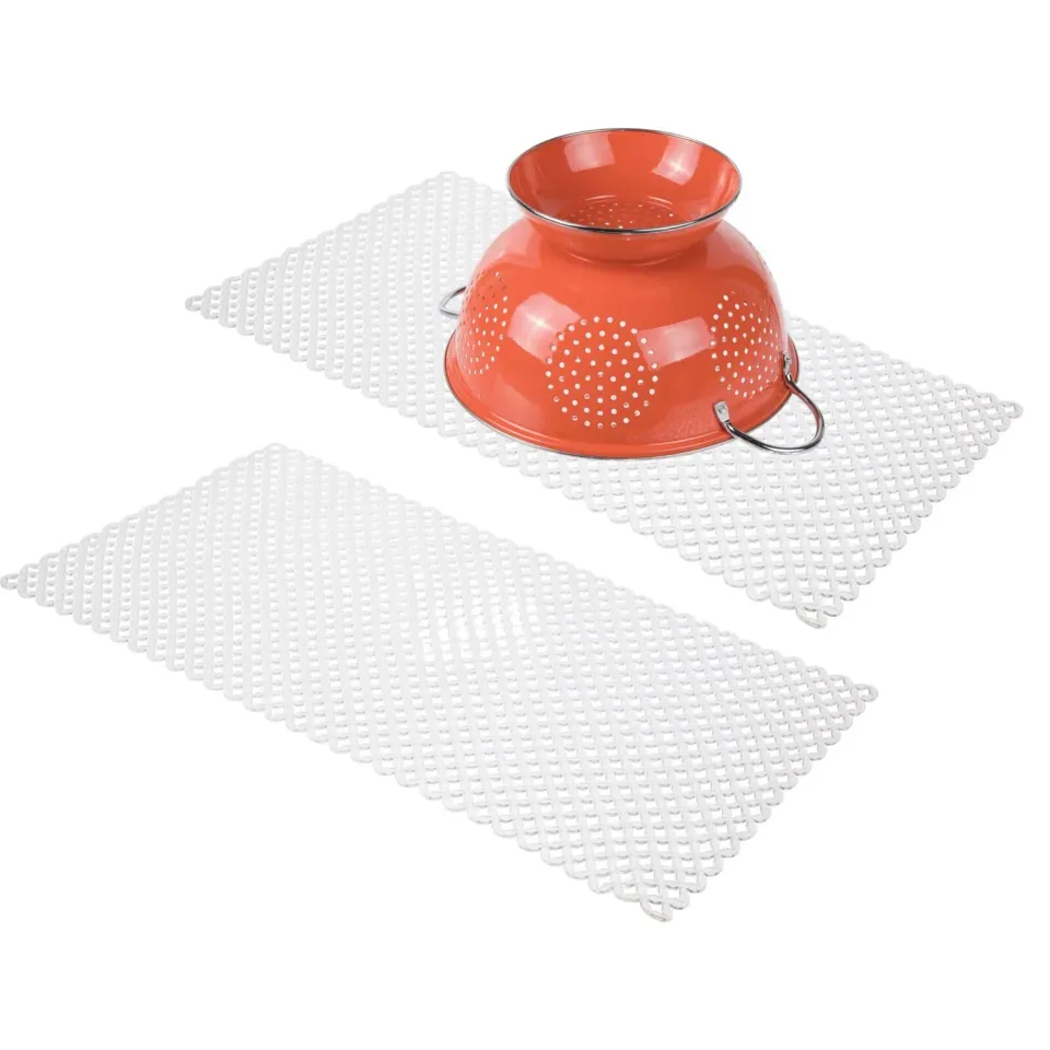 mDesign Starry Spülbeckenmatte transparent 2er-Set extragroß