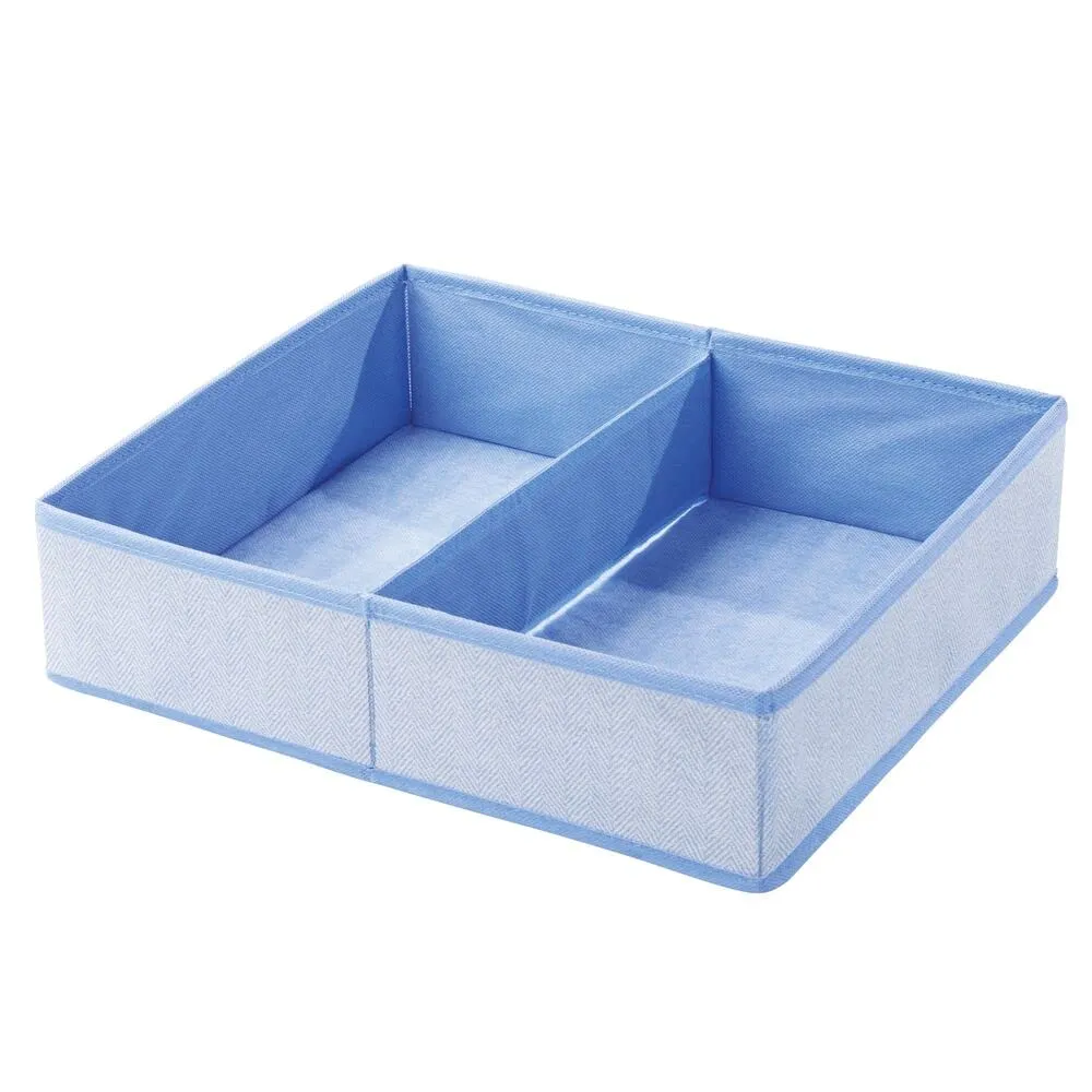 mDesign Baby Organizer Box blau mit 2 Fächern