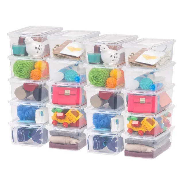 Iris Ohyama CNL-5 Aufbewahrungsbox 5L 20er-Set transparent