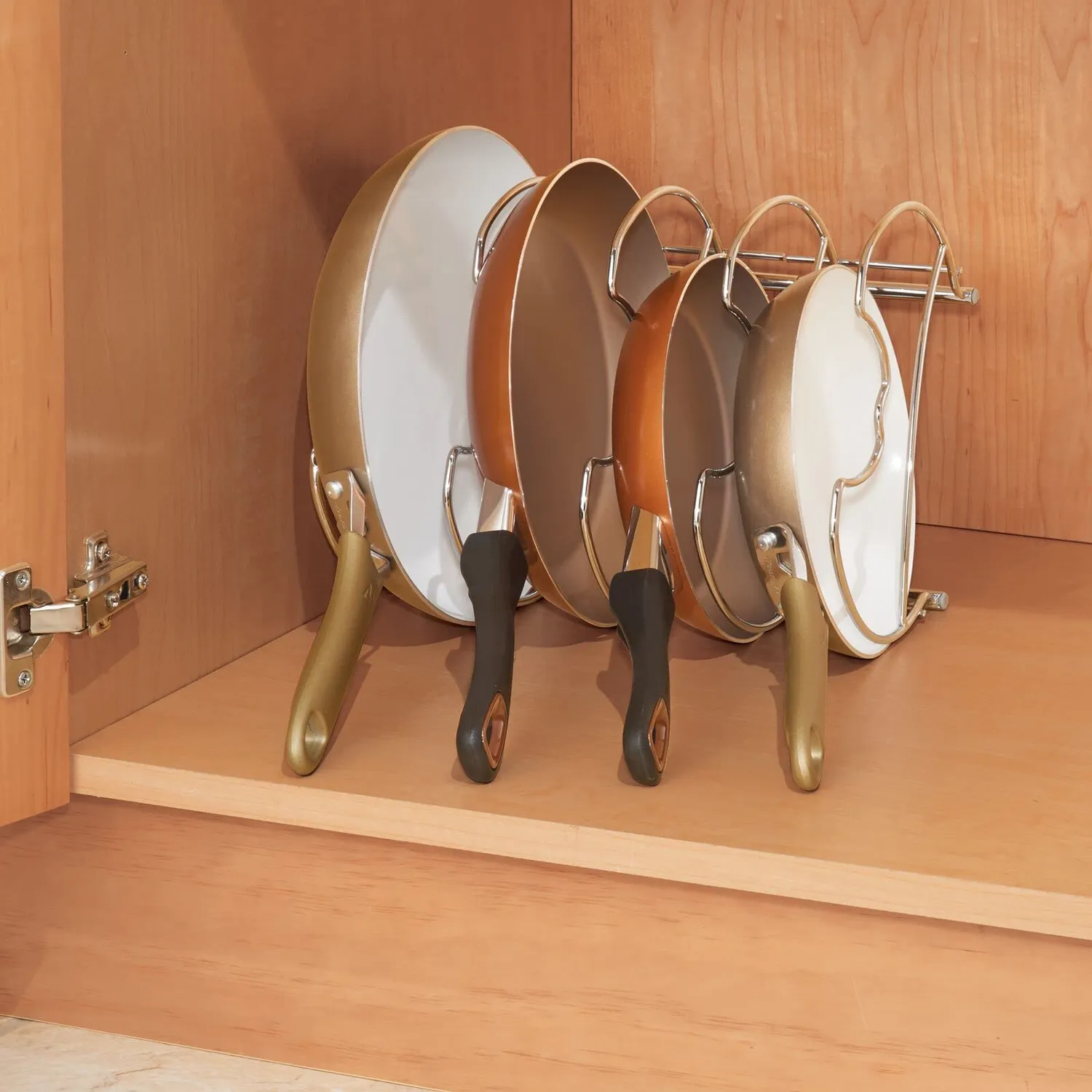 mDesign 6316MDKEU Pfannenhalter Chrom für 28 cm Pfannen