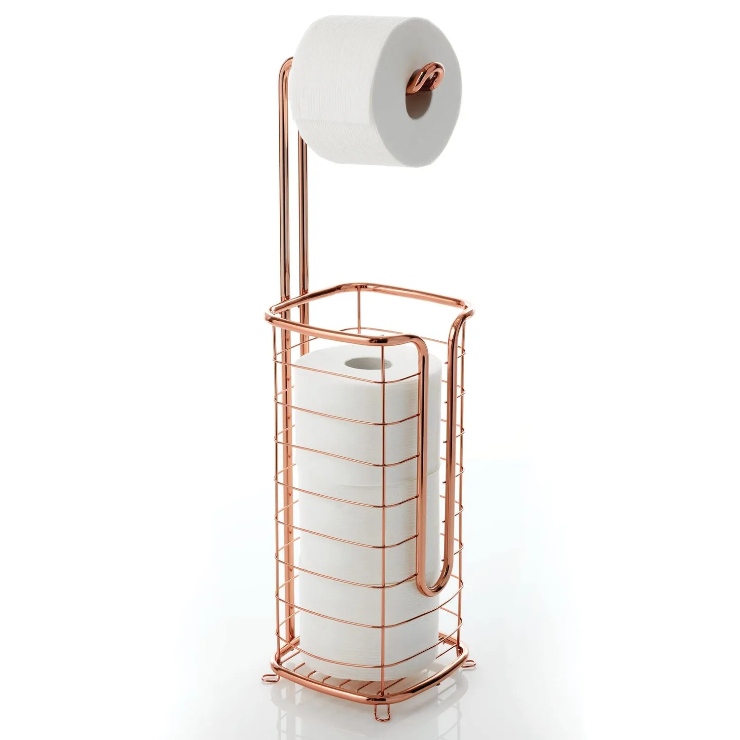 mDesign Omni Toilettenpapierhalter freistehend Stahl für 4 Rollen