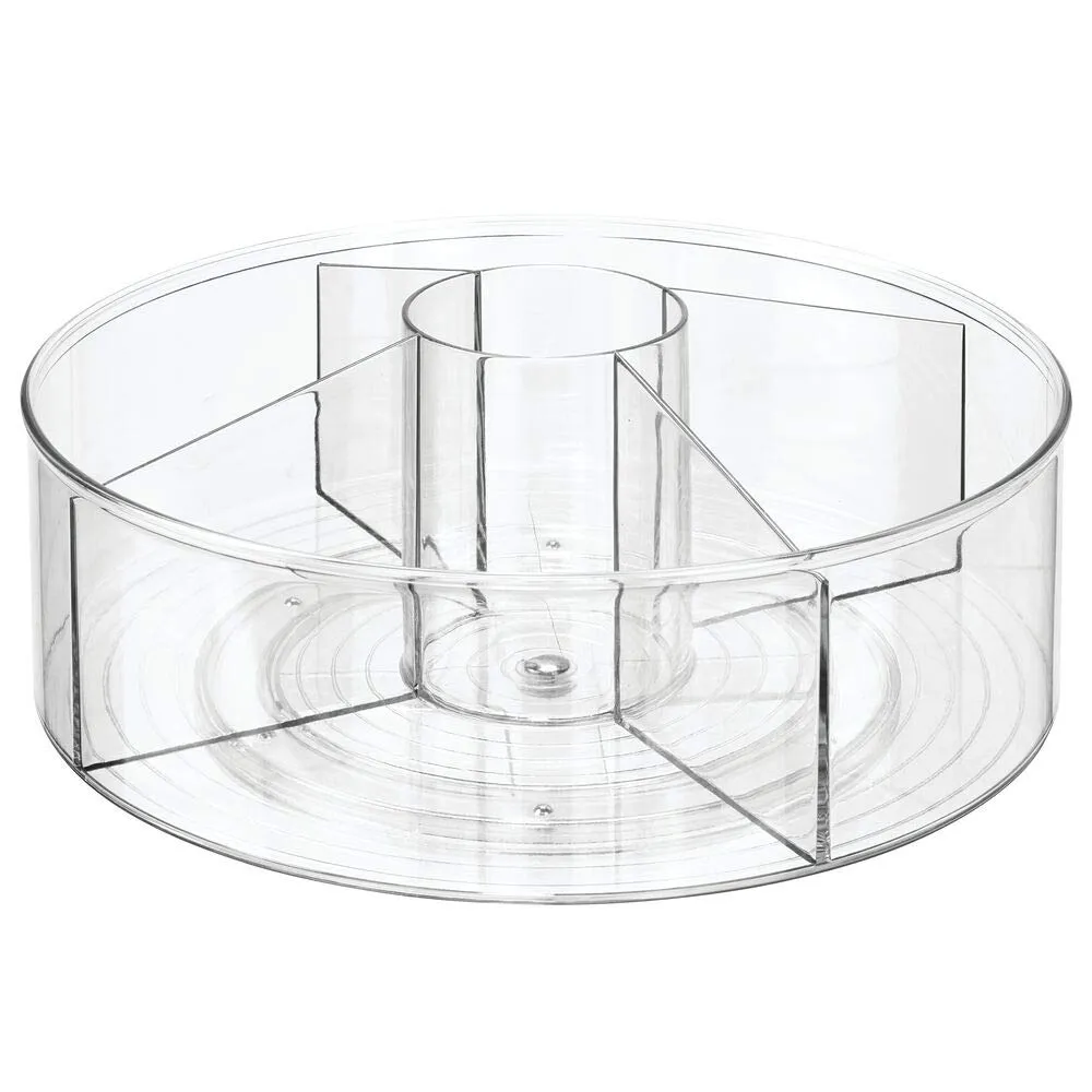 mDesign Drehteller Lazy Susan 5-Fächer transparent
