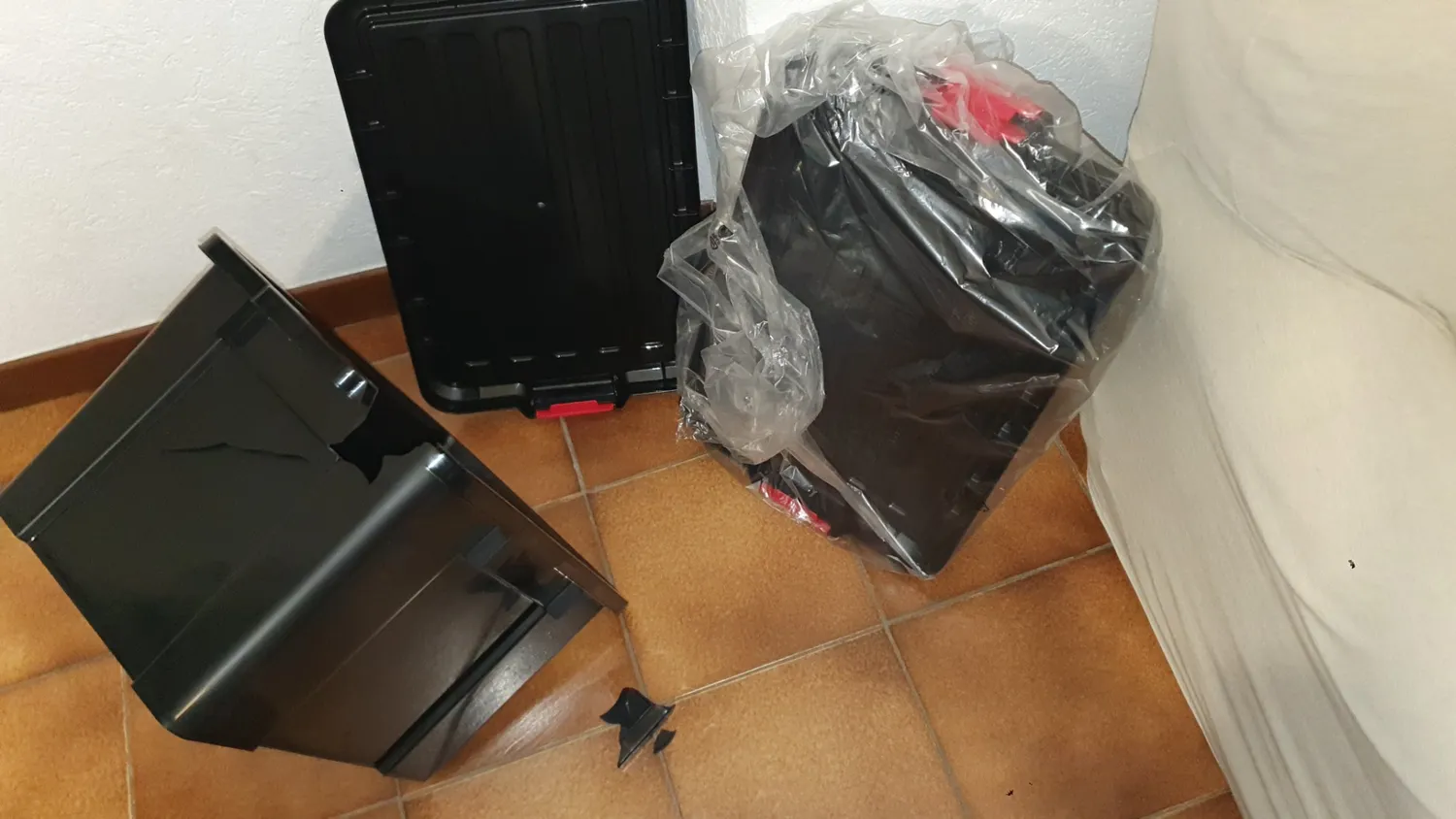 Iris Ohyama SK-700 Aufbewahrungsbox 68L 3er-Set schwarz