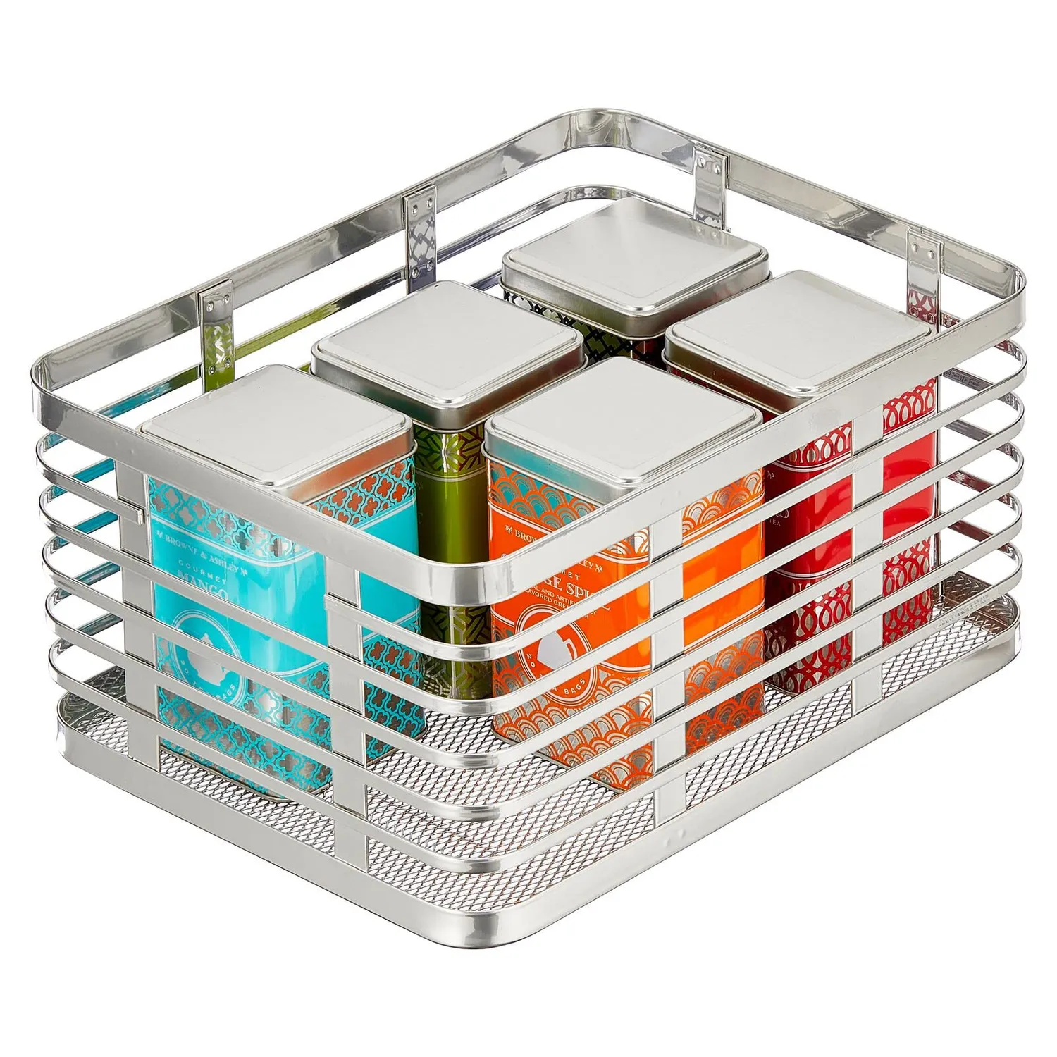 mDesign Allzweckkorb Drahtkorb silber 3er-Set