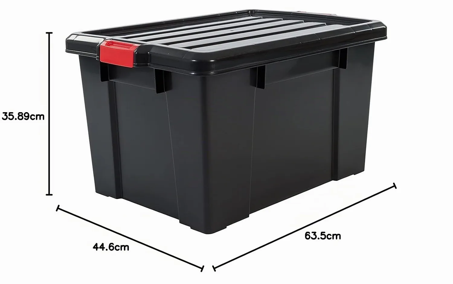 Iris Ohyama SK-700 Aufbewahrungsbox 68L 3er-Set schwarz