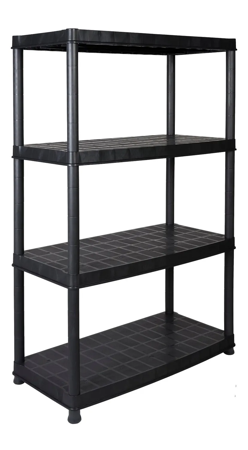 Kreher DELUXE Schwerlastregal 4 Böden 2er Set Schwarz 92 cm