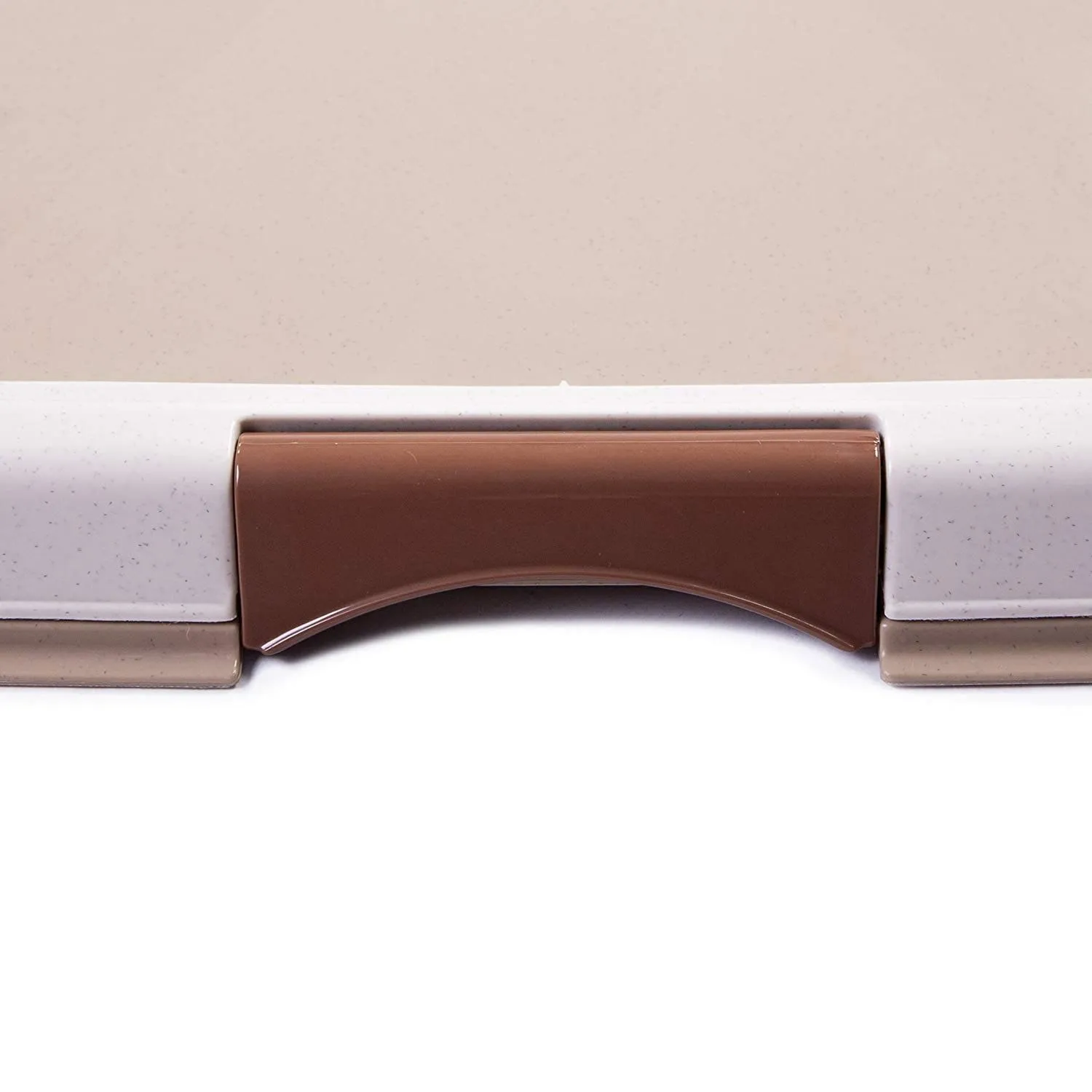 Iris Ohyama FT-650 Hundetoilette Beige Tablett 55x65cm Matte-Halter