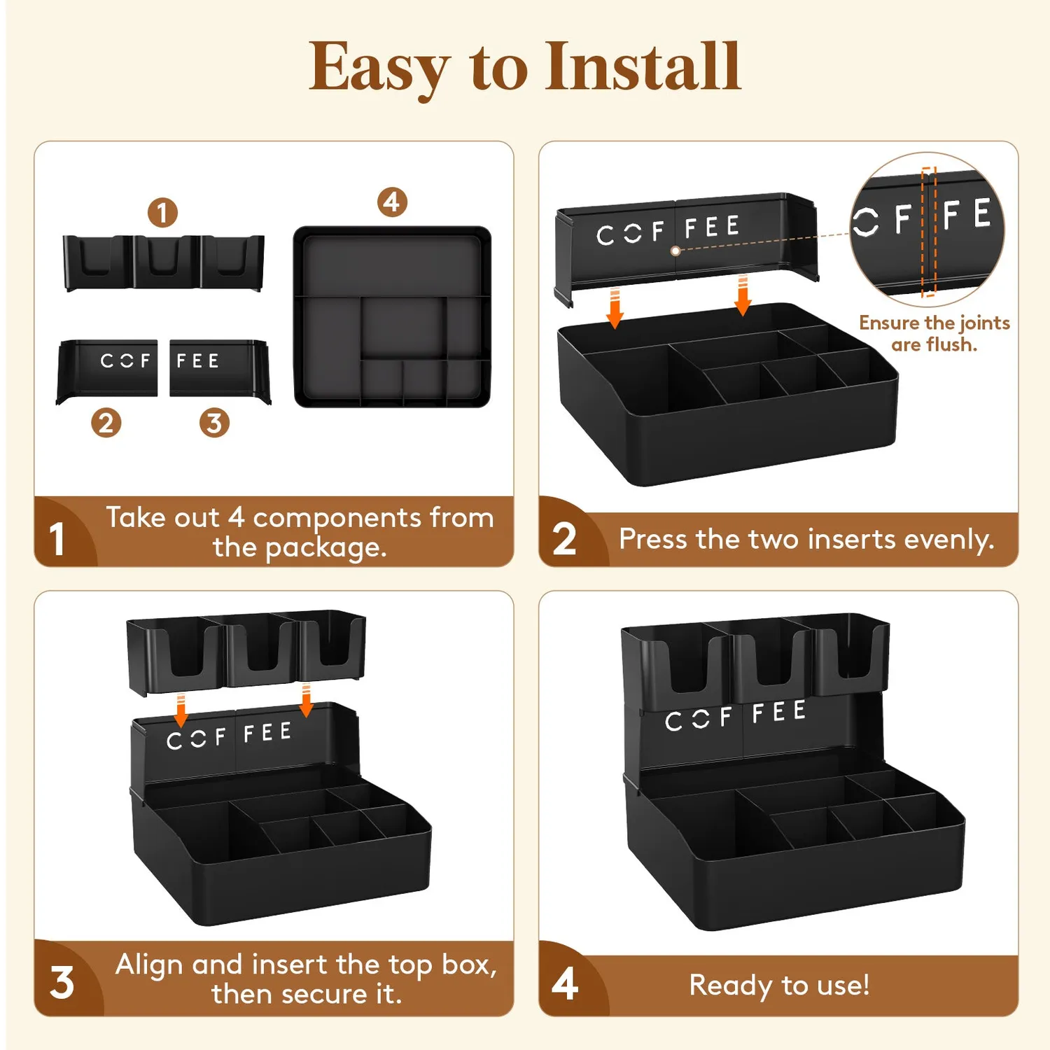 Lifewit Kaffee Organizer 2-stöckig 10 Fächer