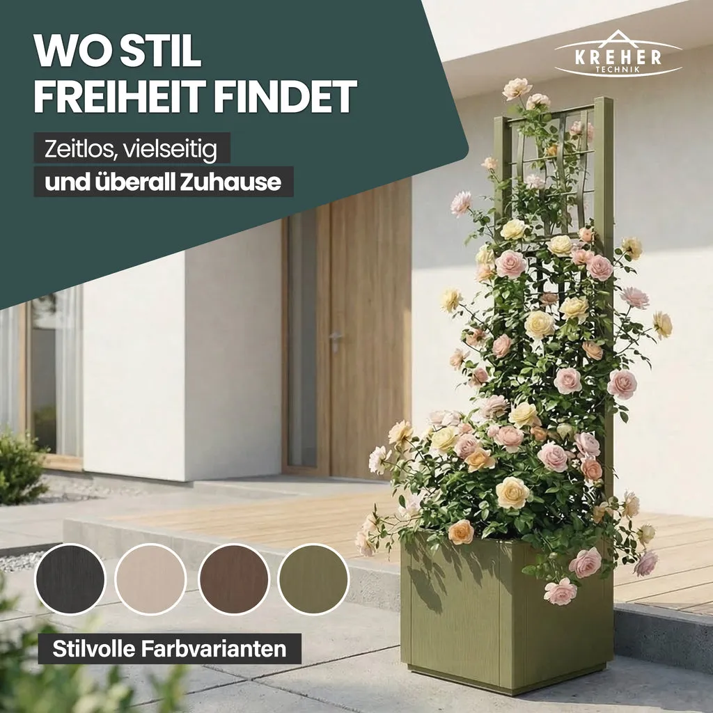 Kreher Ethica Spalier XL 36x36x140 olivgrün 2er-Set Struktur