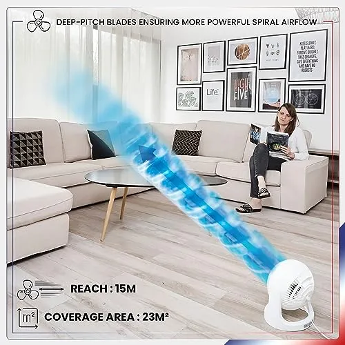 Iris Ohyama Woozoo PCF-HE18 Tischventilator Weiß 23m²
