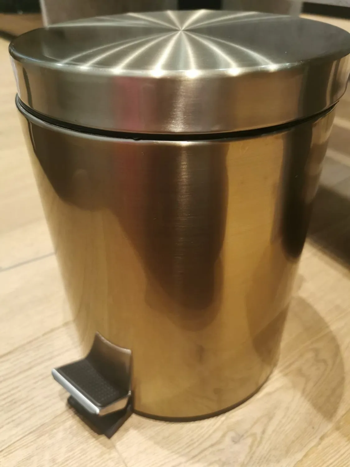 mDesign Tretmülleimer 3 Liter Schwarz Metall
