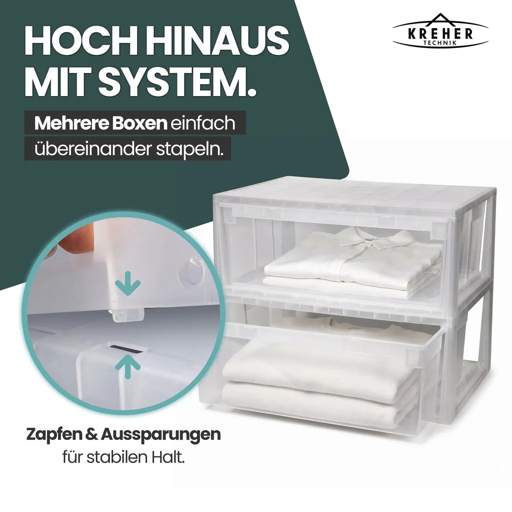 Kreher Schubladenbox Set L 23L + 2x S 7L transparent