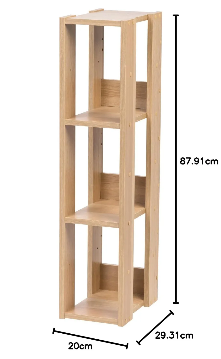 Iris Ohyama Open Wood Rack OWR-200 Regal hellbraun 20 cm