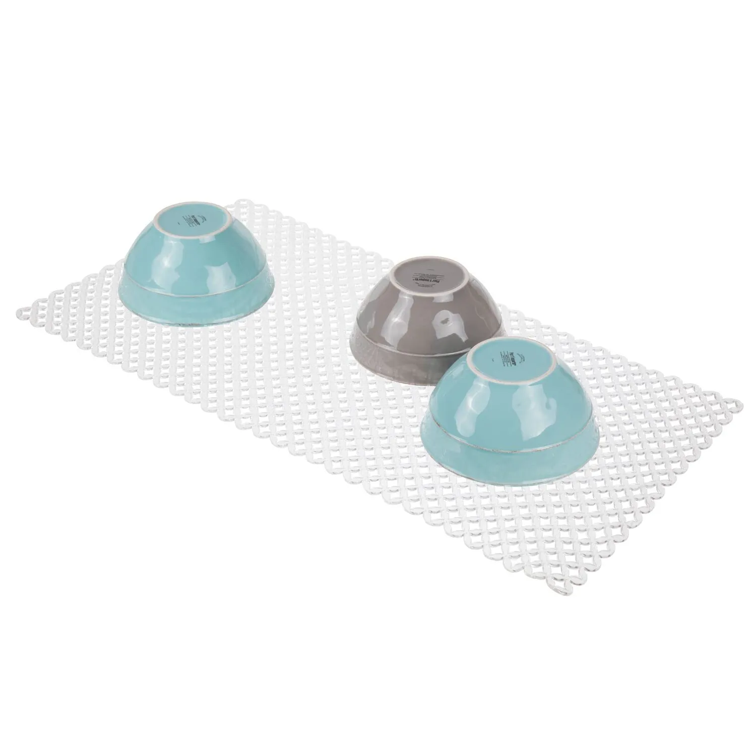 mDesign Starry Spülbeckenmatte transparent 2er-Set extragroß