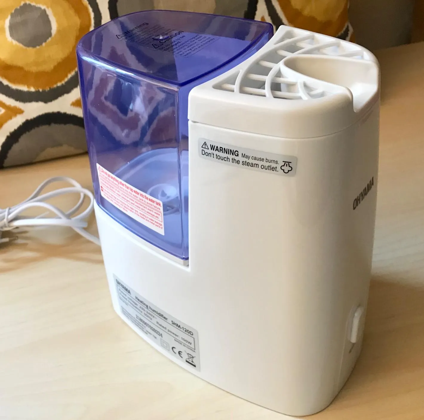 Iris Ohyama SHM-120D Luftbefeuchter Weiß 1L mit Duft