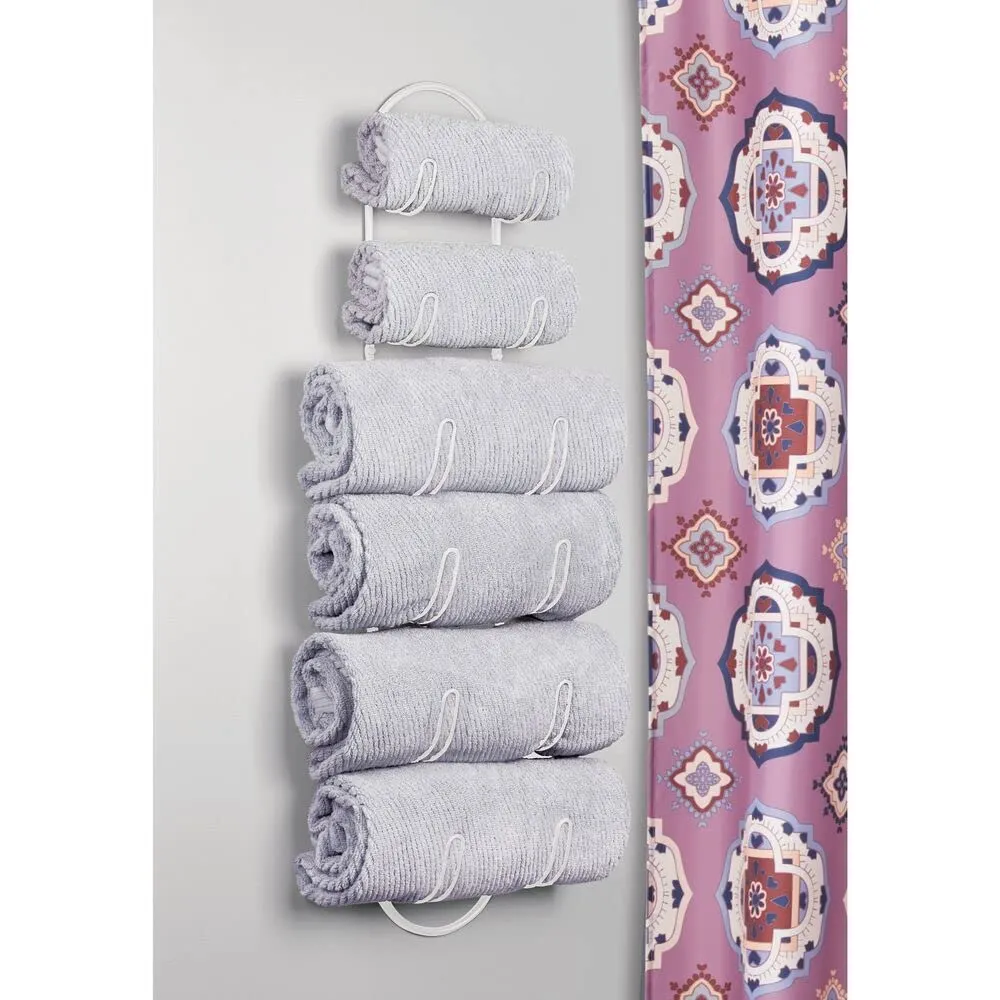 mDesign Handtuchhalter Wandmontage 2er-Set weiß