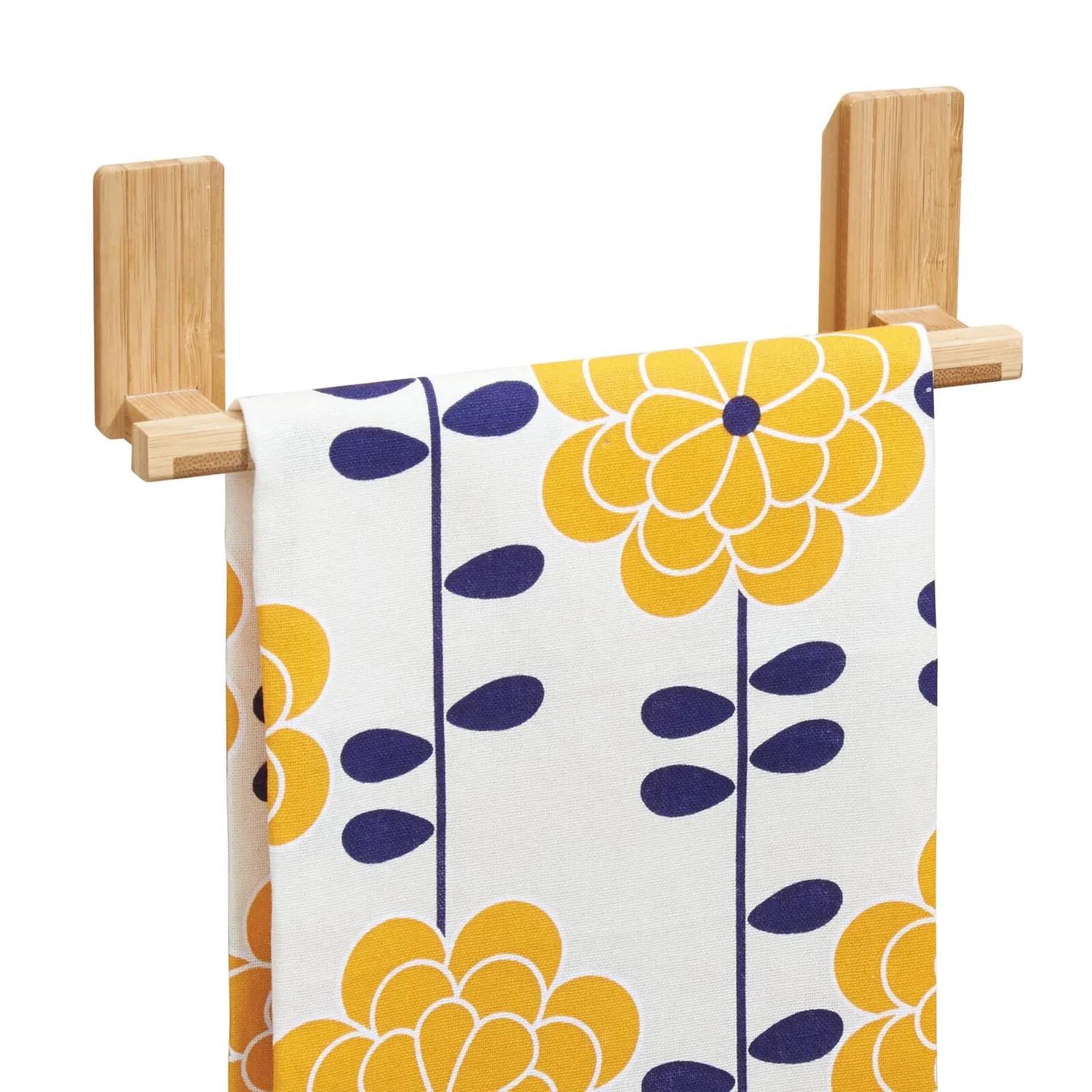 mDesign AFFIXX Handtuchhalter Bambus selbstklebend 2er-Set