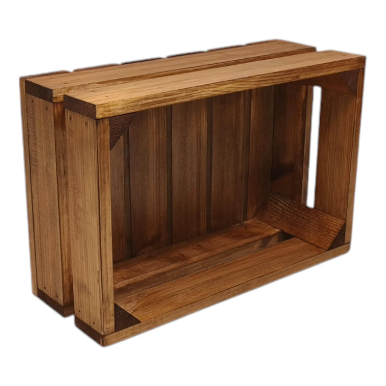 GoodFreshDecor Holzkisten 3er Set 30x20x12 cm braun