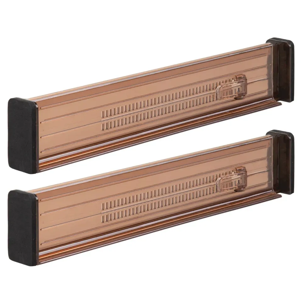 M Design Schubladenteiler Kunststoff 2er-Set beige-schwarz verstellbar