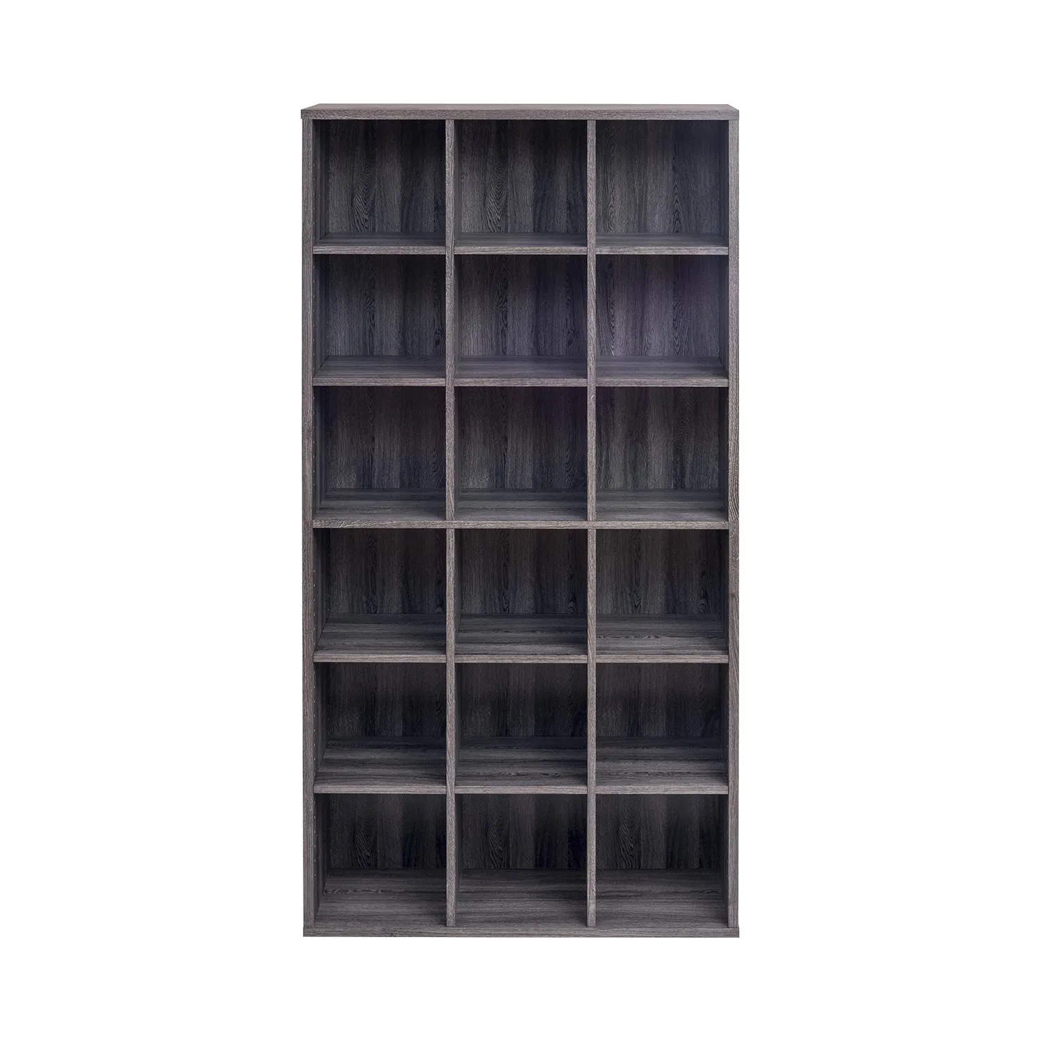 Iris Ohyama BKS-1890 Bücherregal Eiche Grau 18 Fächer