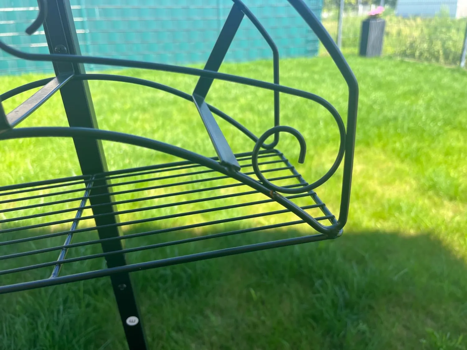 BOMCLAP Gartenschlauchhalter freistehend Metall schwarz Ablage