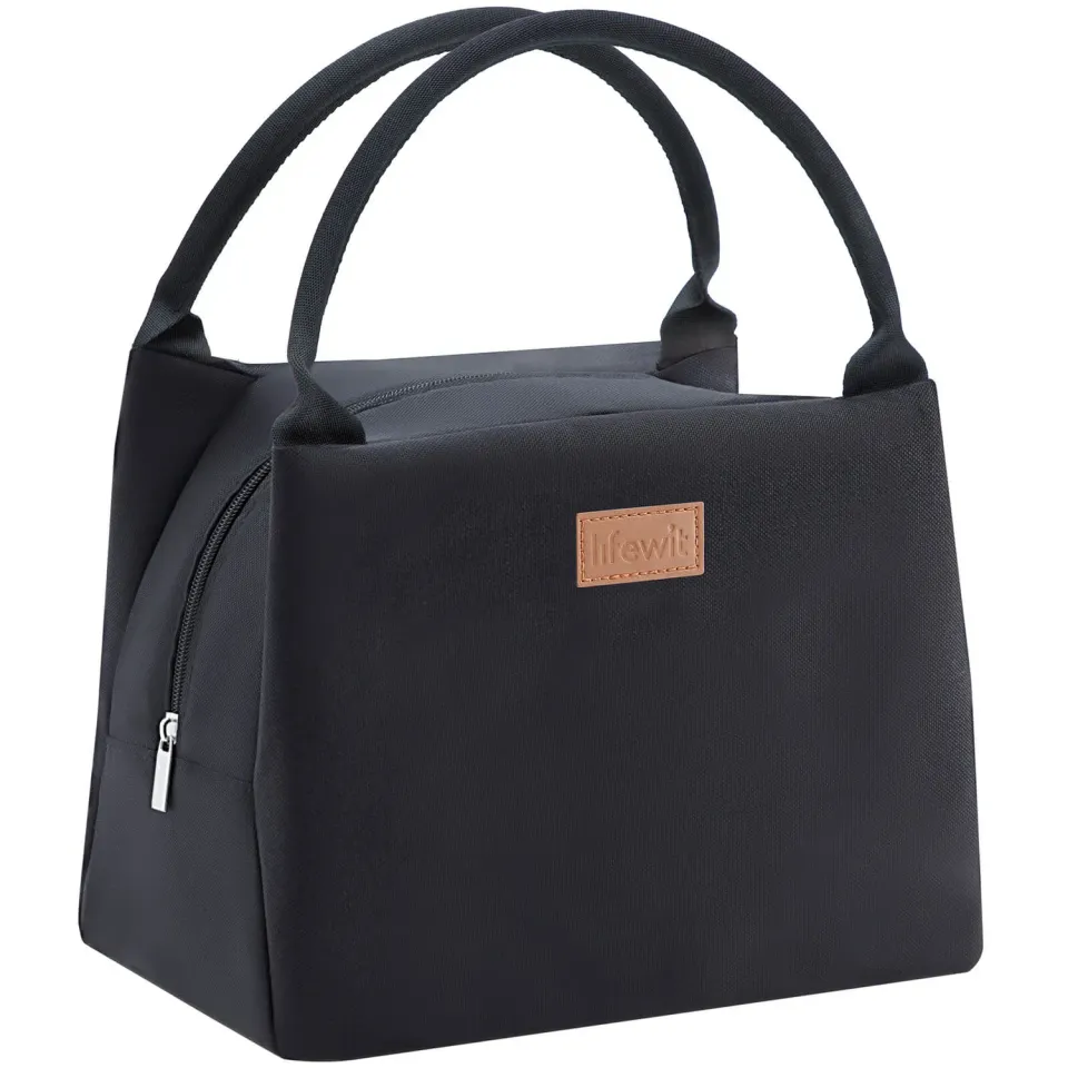 Lifewit Kühltasche Lunchtote isoliert Schwarz M