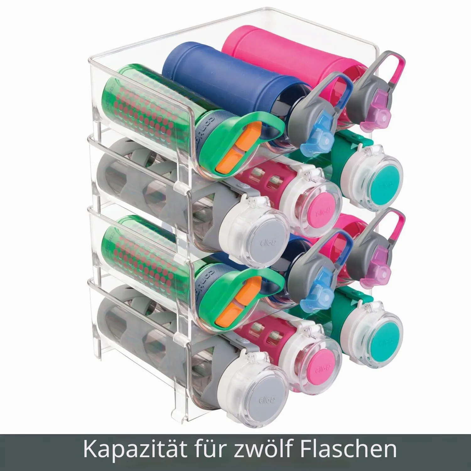 mDesign Flaschenhalter Stapelbar Kunststoff 3er 4 Stück