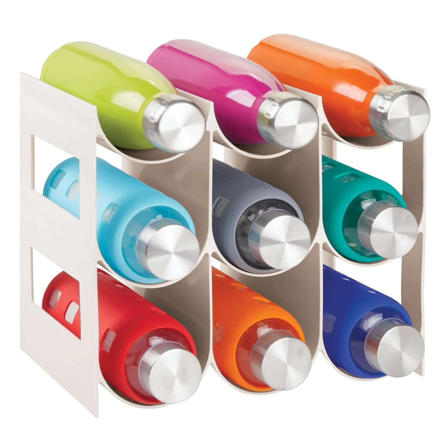 mDesign Weinregal für 9 Flaschen Creme BPA-frei