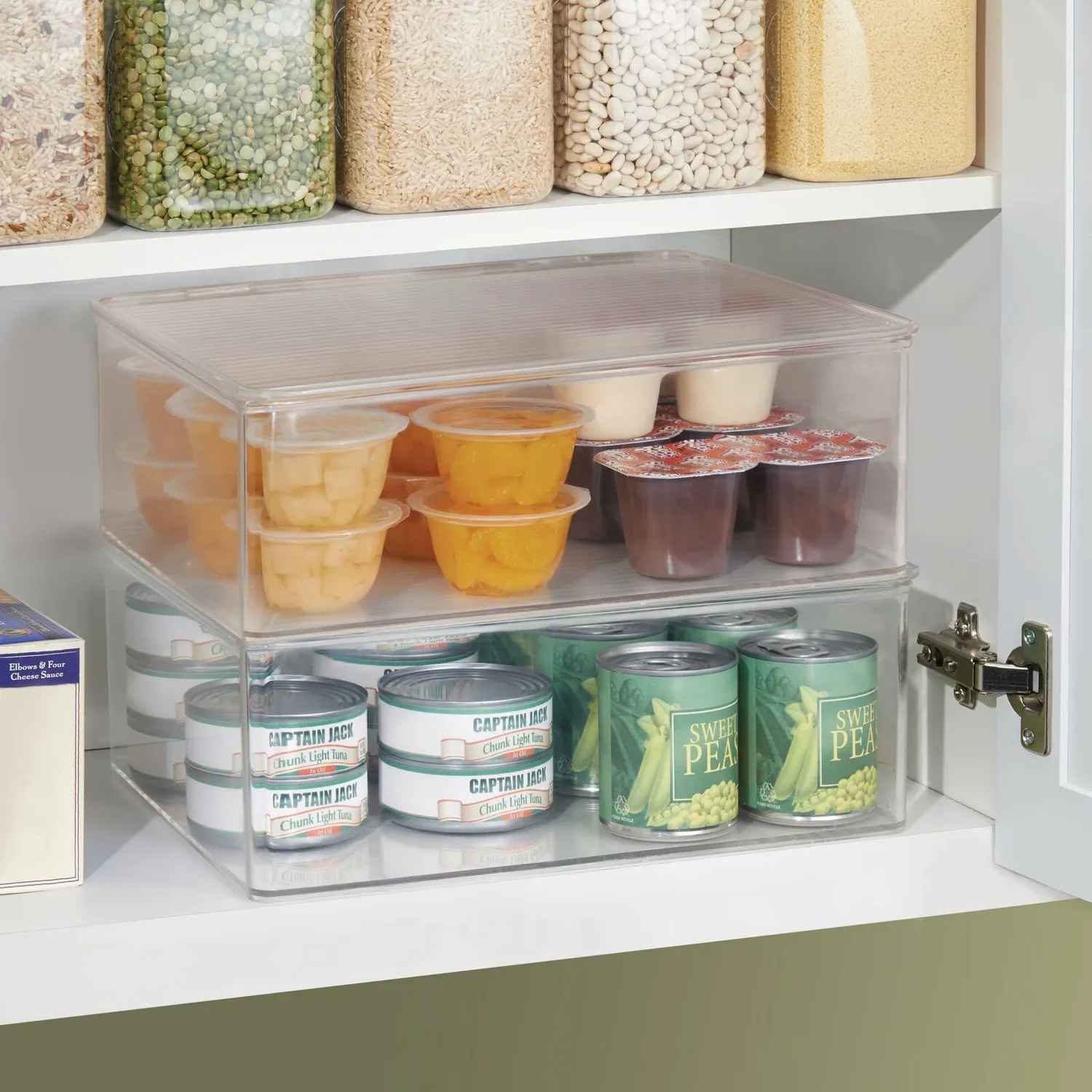 mDesign Küchen Aufbewahrungsbox Transparent 2er-Set