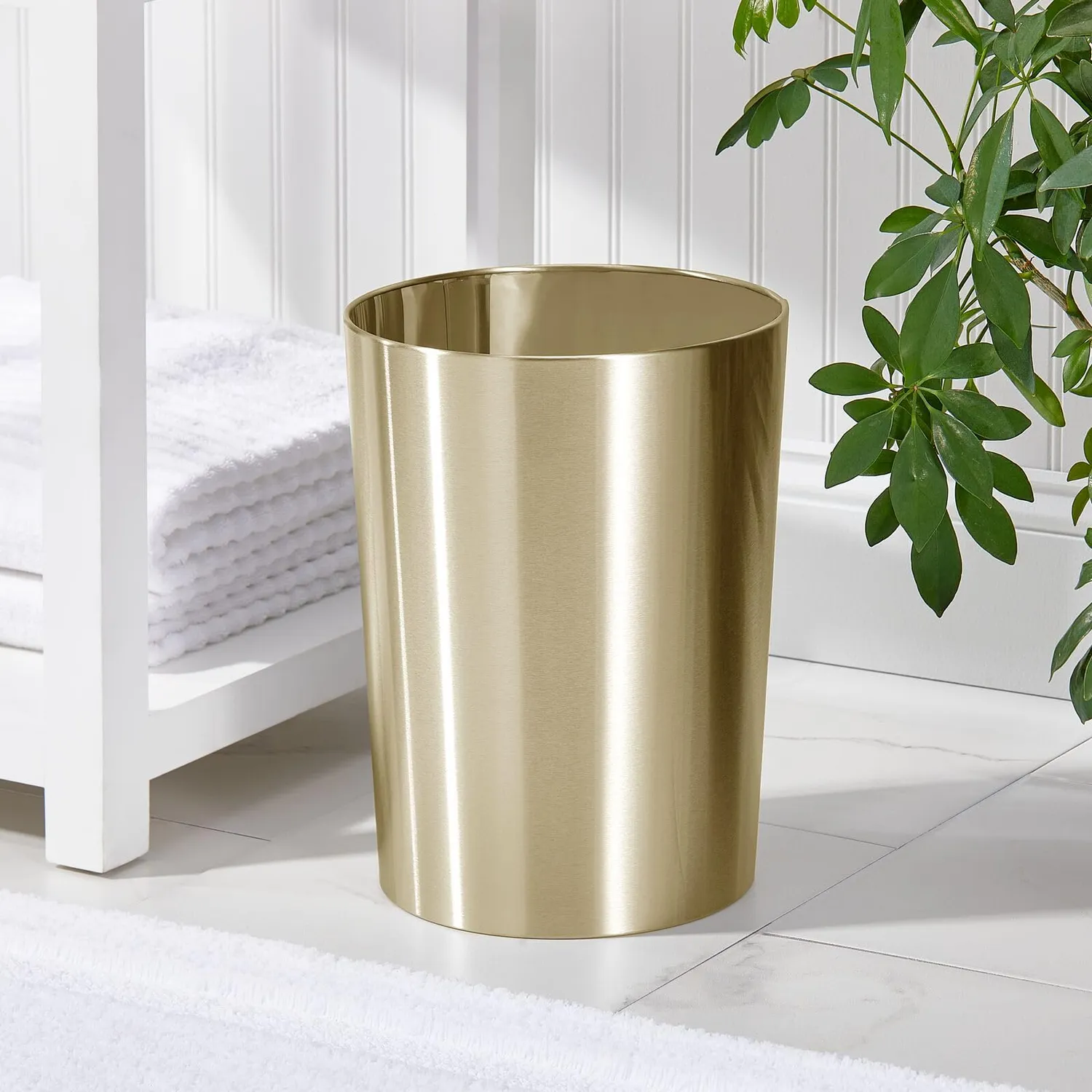 mDesign Mülleimer Abfalleimer messingfarben 10,7 Liter