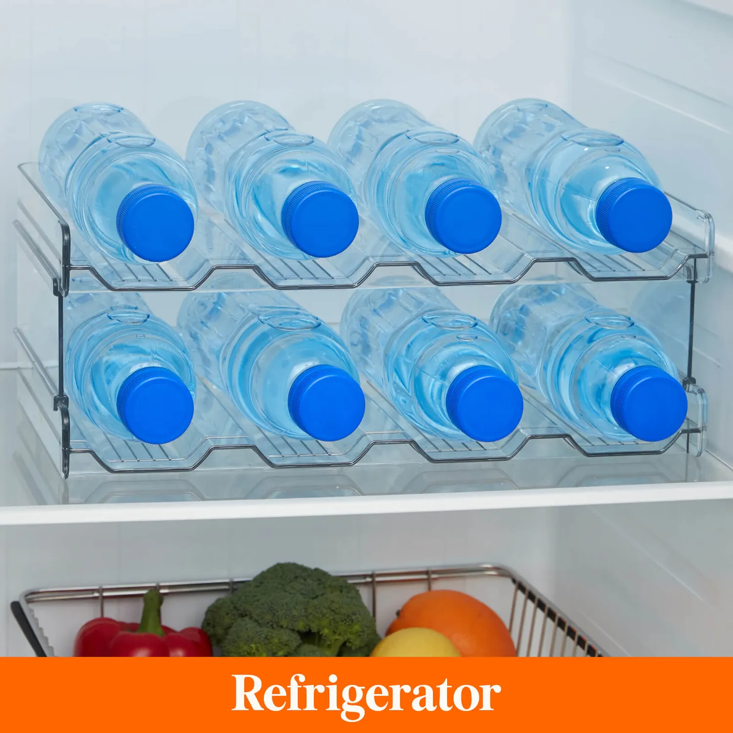 Lifewit Flaschenregal stapelbar für 8 Flaschen PET