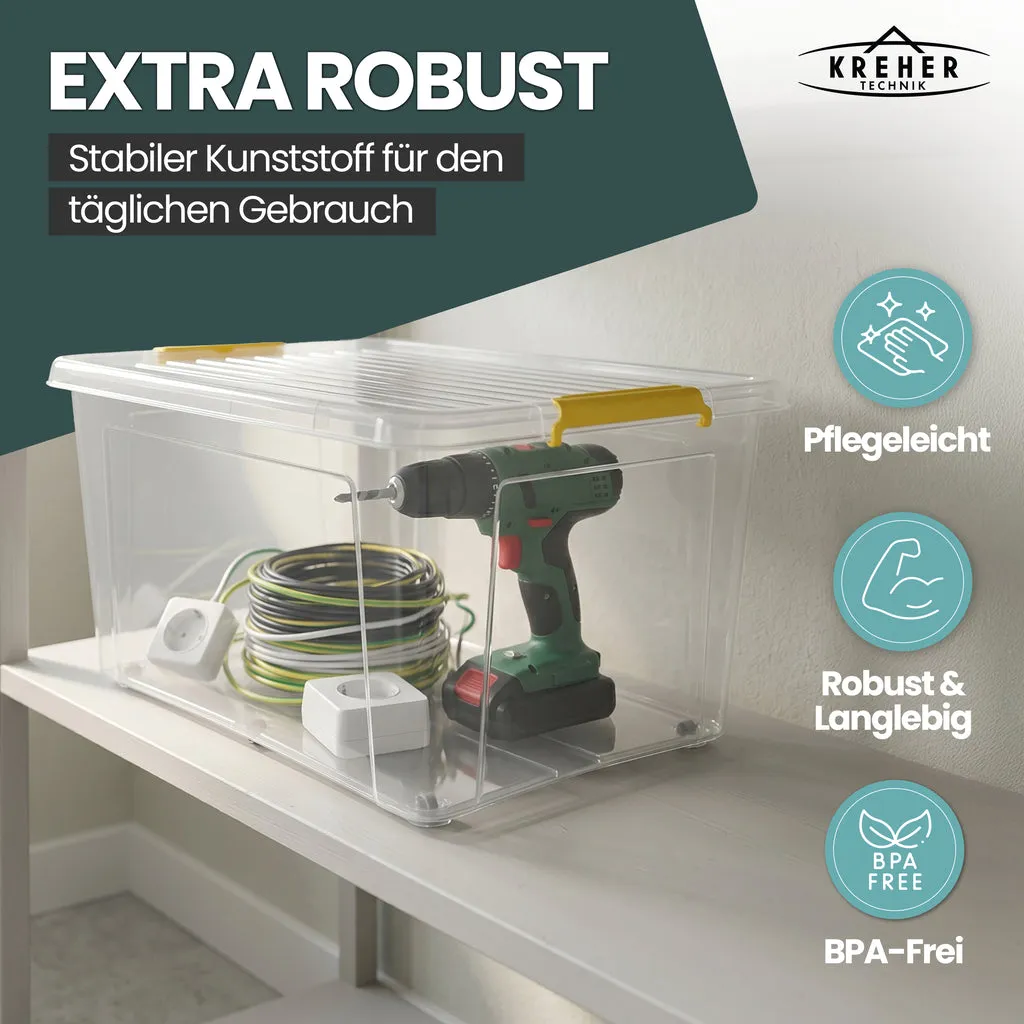 Kreher Simple Store Aufbewahrungsbox 60 Liter transparent 1 Stück