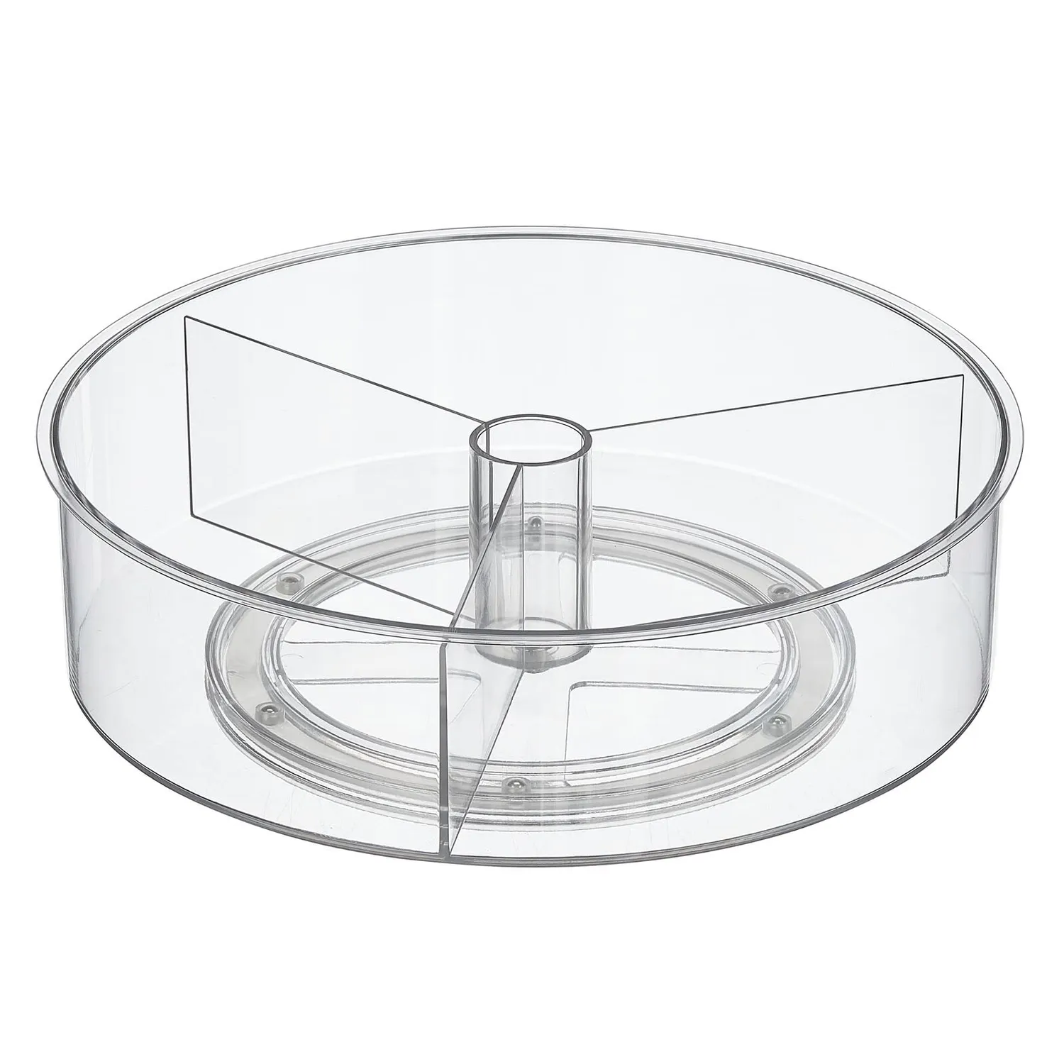 mDesign Gewürzregal Drehteller rund transparent geteilt