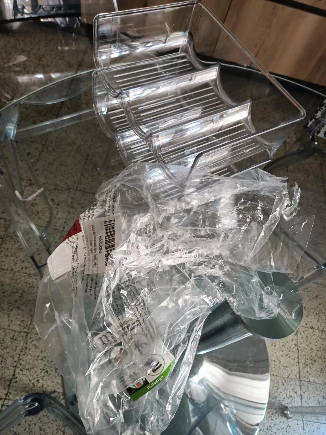 mDesign Flaschenregal Weinregal 8er-Set grau für 3 Flaschen