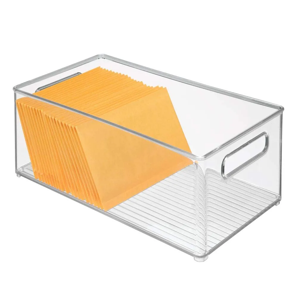 mDesign Büro Organizer Transparent 2er-Set 20,6x37,1cm