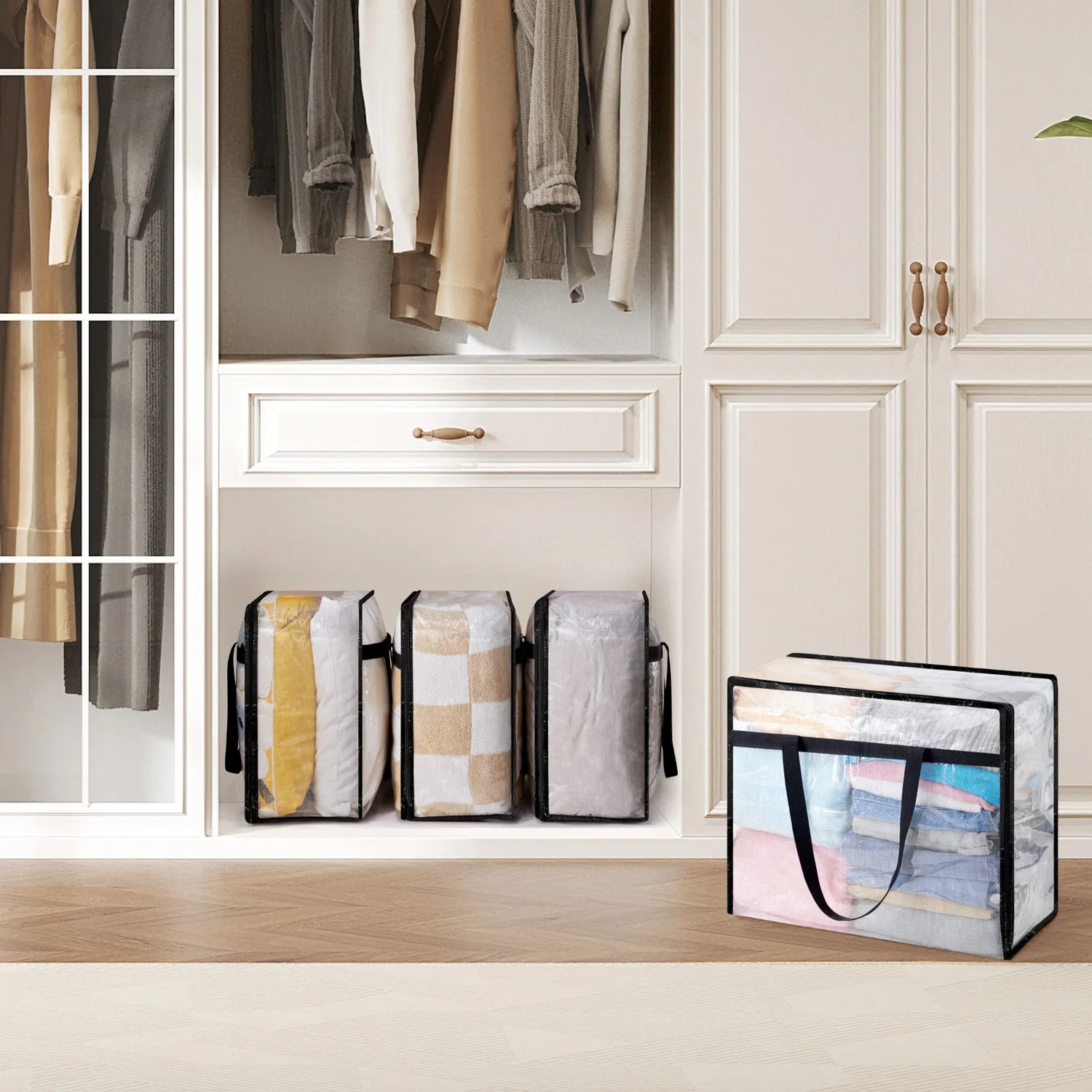 Lifewit Aufbewahrungstaschen transparent 6er Pack